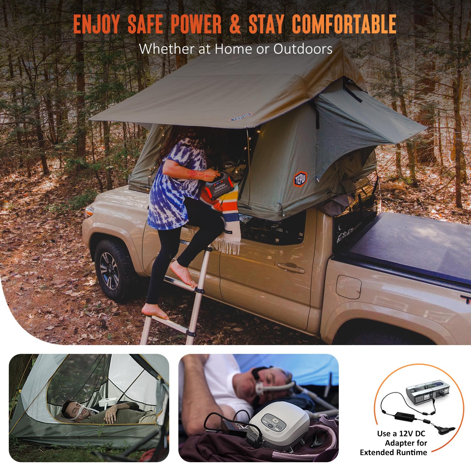 Aimtom 155Wh Portable Power Station, 42000Mah Lithium Backup Battery With Flashlight, Solar Charging Option - 150W Peak (100W Ac