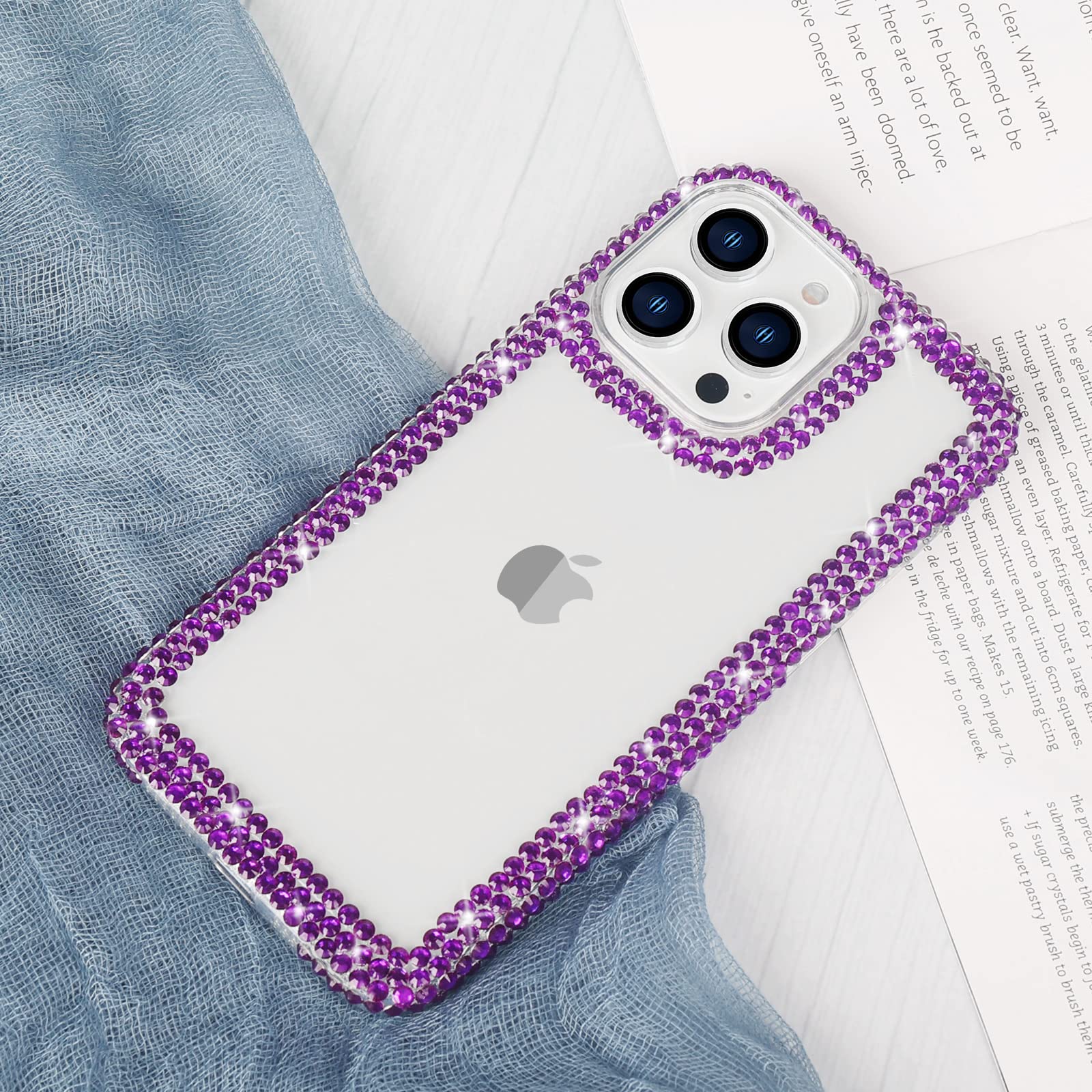 Bonitec Compatible With Iphone 14 Pro Max Case For Women Girls 3D Glitter Sparkle Bling Case Luxury Shiny Cute Crystal Charms Rh