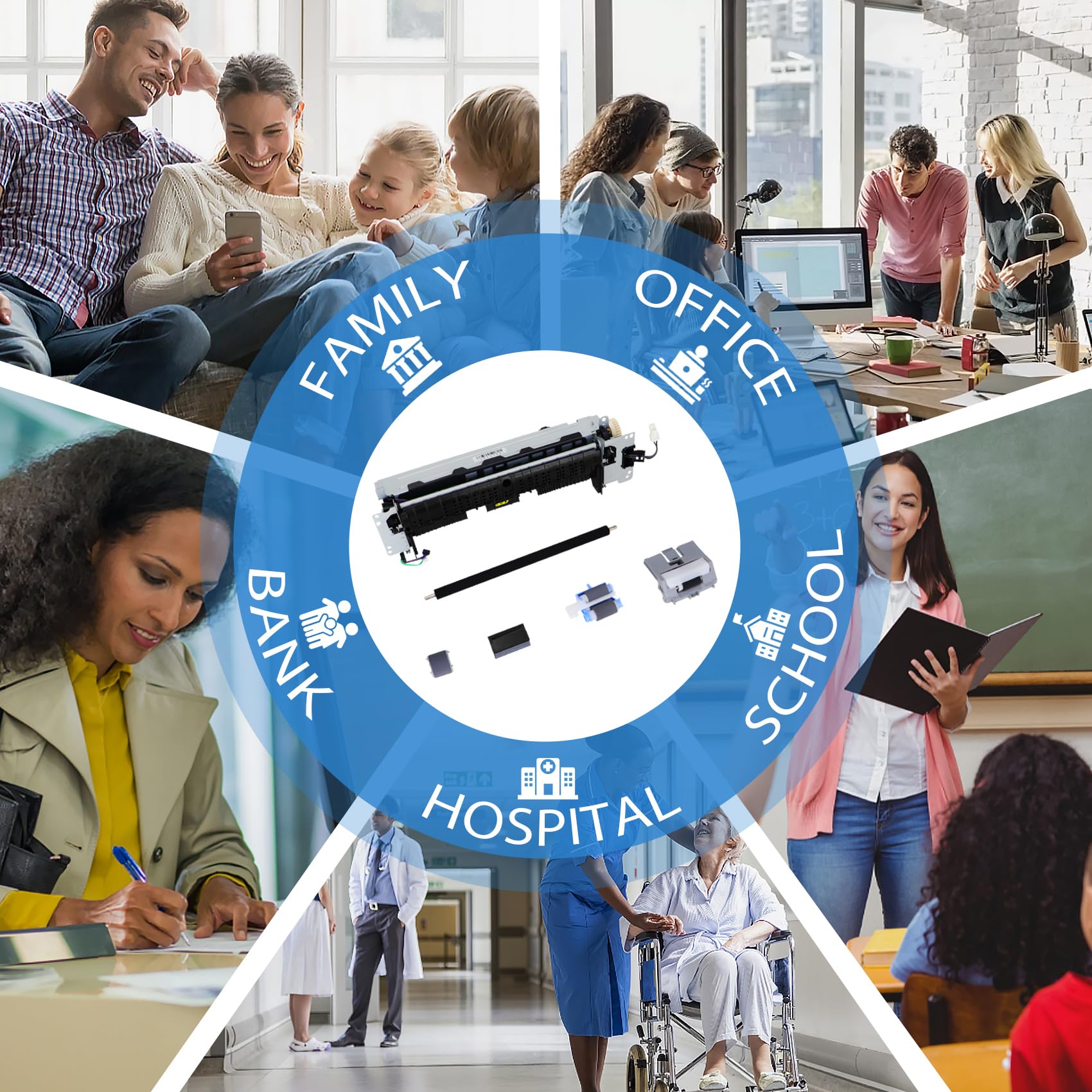 Rm2 5679 Mk Ap (Fm1 V151) Maint.Kit For Lj Pro M501, M506, M527 (110V) With Fuser, F2A68 67910 Transfer Roller, F2A68 67914 Mp Tray And 1 Pair Of F2A68 67913 Tray 2 Rollers