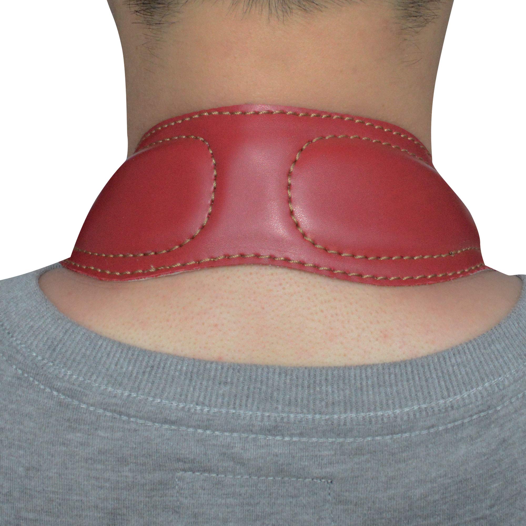 Adorence Leather Saxophone Neck Strap - (Ergonomic, Breathable, Metal Swivel Snap Hook) Sax Neck Strap For Alto Tenor -Red