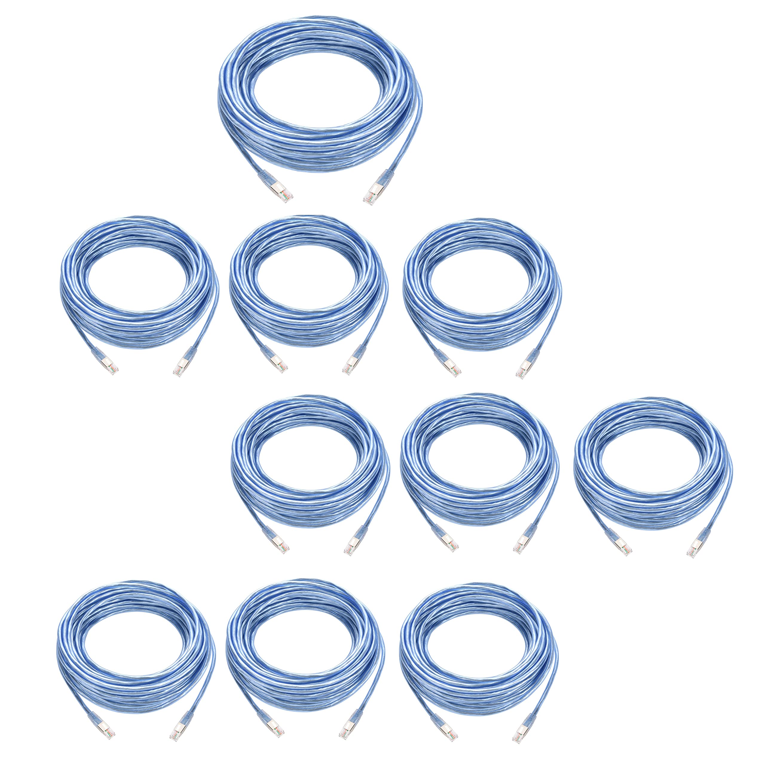 Beszin 10 Pack Rj11 25Ft Shielded Modem Cable For High Speed Dsl Internet, For Broadband Dsl Modems, High Speed Data Transfer, H