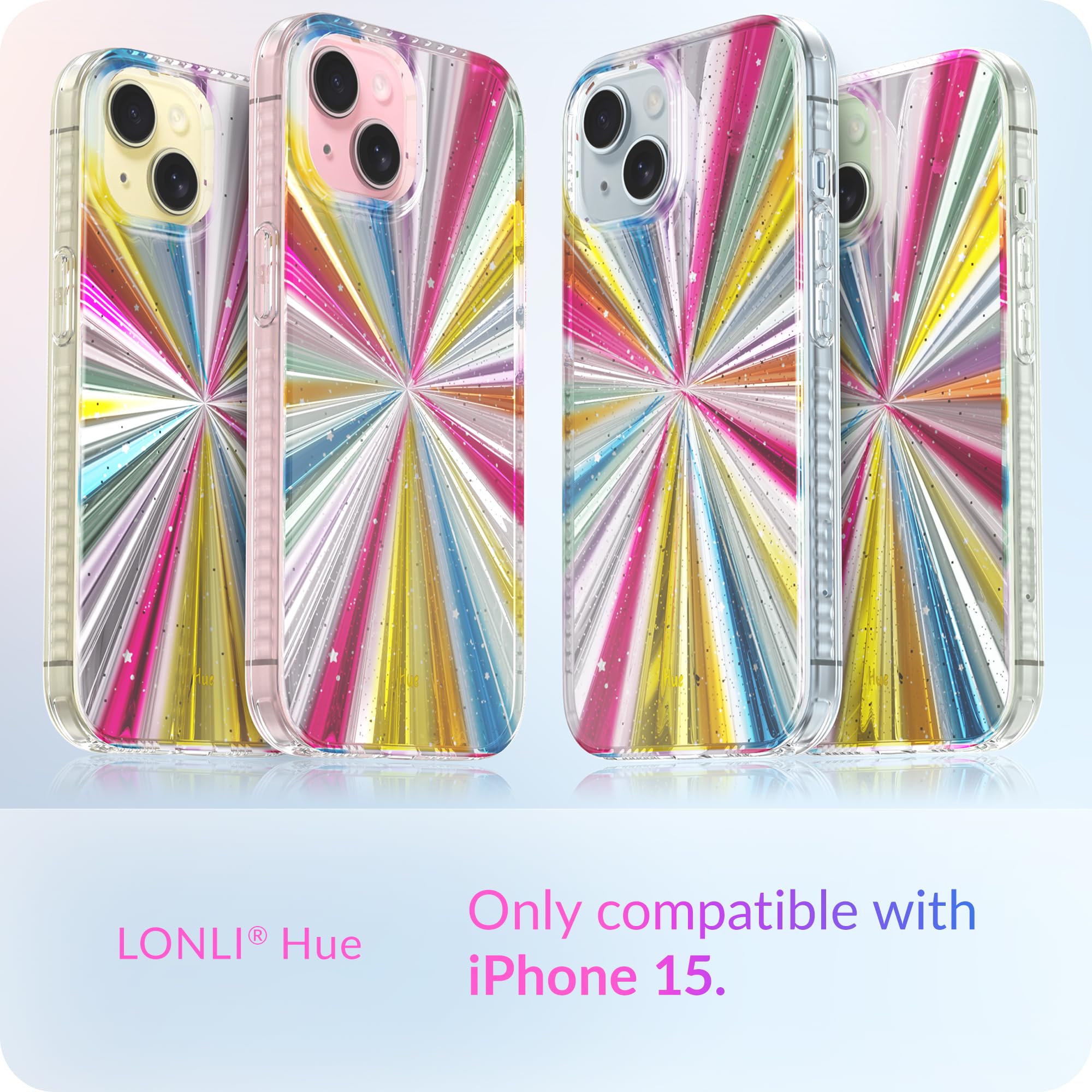 Lonli Hue   For Iphone 15 Case   Gold Flower Floral Phone Case With [4 Airbag Cushioned Corners]   Elegant, Unique And Aesthetic