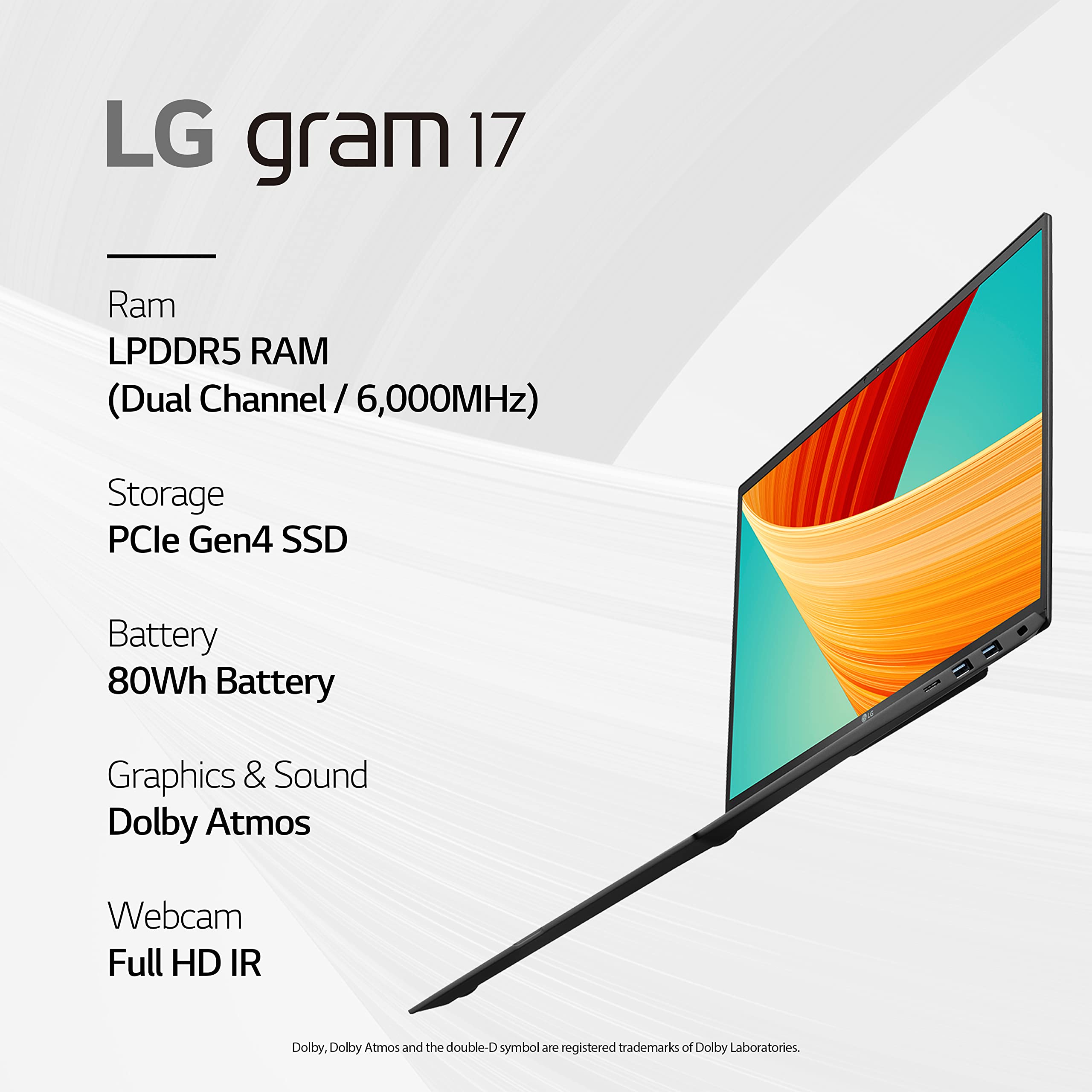 Lg Gram 17    Lightweight Laptop, Intel 13Th Gen Core I7 Evo Platform, Windows 11 Home, 32Gb Ram, 2Tb Ssd, Gray