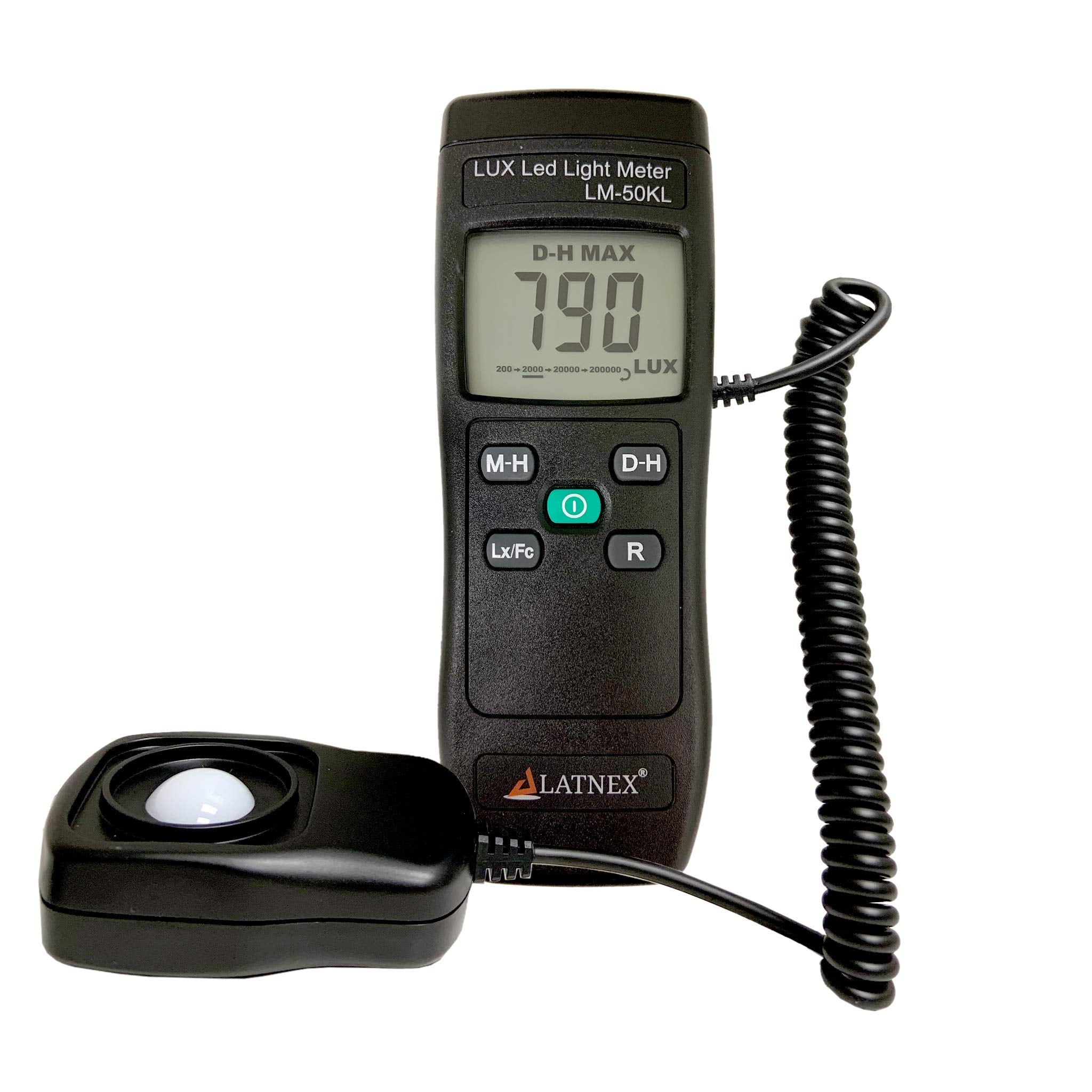Latnex Light Meter Lm 50Kl Measures Lux/Fc   Led/Fluorescent, Industrial, Household, And Photography   Calibration Certificate I