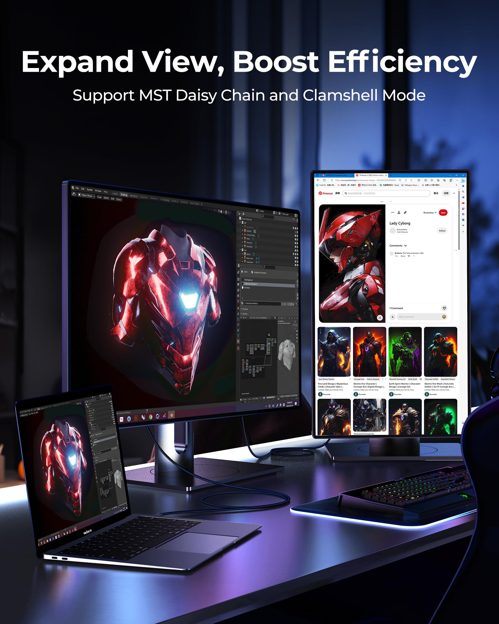 Silkland 16K Mini Displayport To Displayport 2.1 Cable, 16K@60Hz, 8K@120Hz, 4K@240Hz Hdr, Dsc1.2A, G Sync Freesync, Mini Dp [Thunderbolt 2] For Gaming Laptop, Macbook, Imac, Monitor, 10Ft