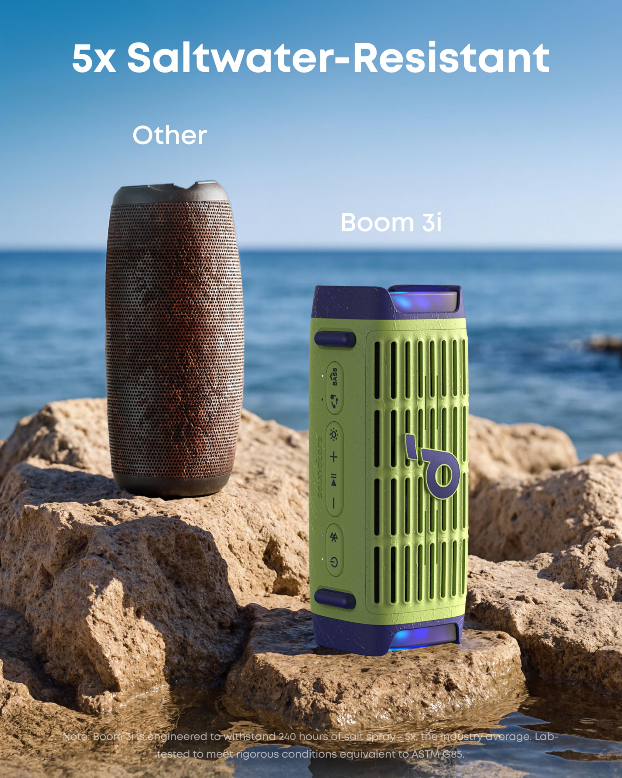 Soundcore Boom 3I By Anker, Rugged Outdoor Speakers, Ip68 Waterproof, Floating Playback, Saltwater-Resistant, Bassup 2.0, 50W Po