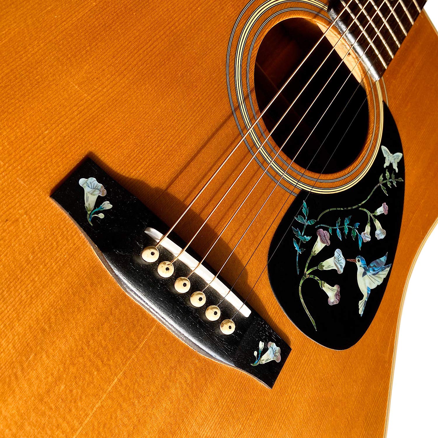 Assorted Hummingbird  Inlay Stickers Set  Abalone Blue