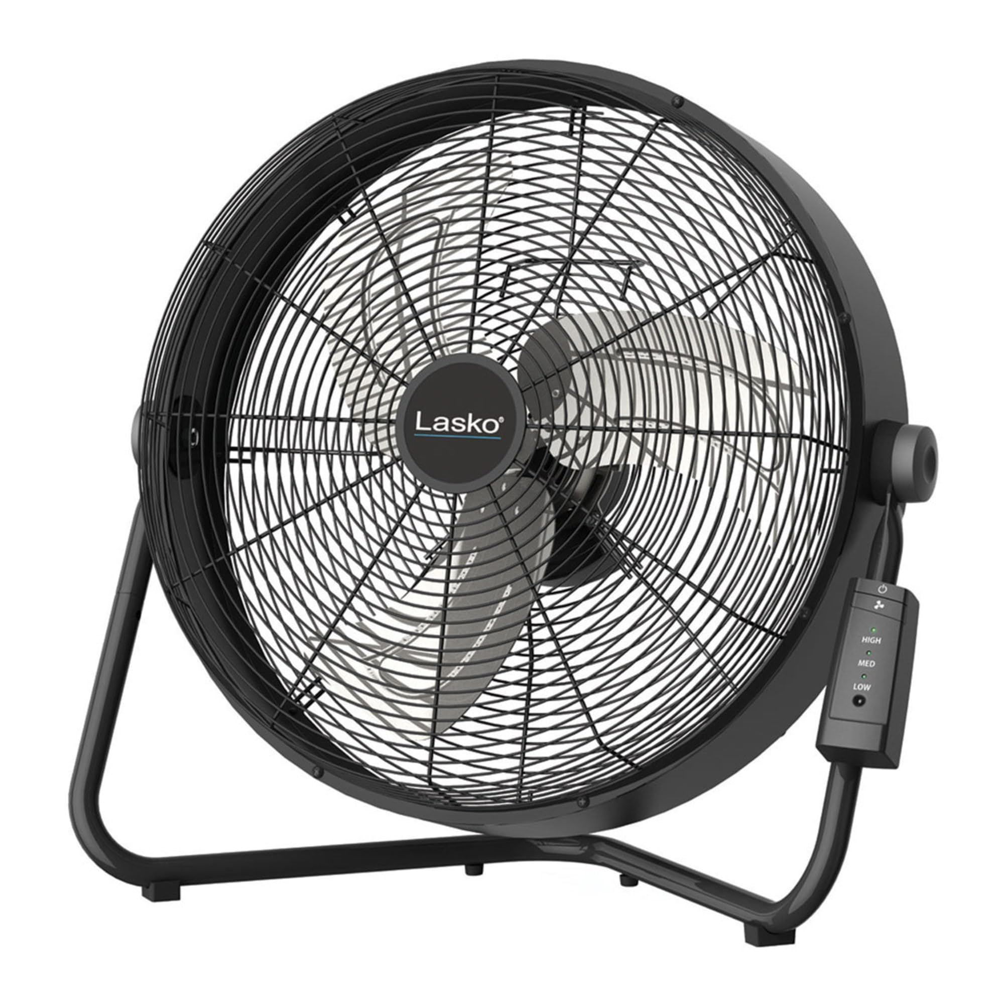 Lasko 20'' High Velocity Fan With Remote Control, Black