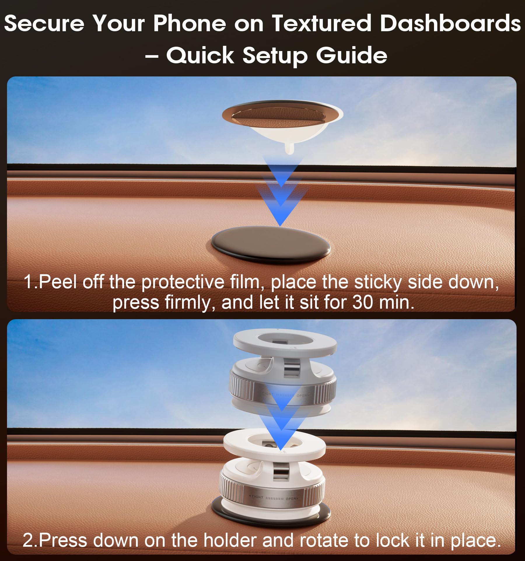 Reokily Strong Magnetic Car Phone Holder For Magsafe Ultra Vacuum Suction Cup Phone Mount 360 Cell Phone Holders For Your Car Ac