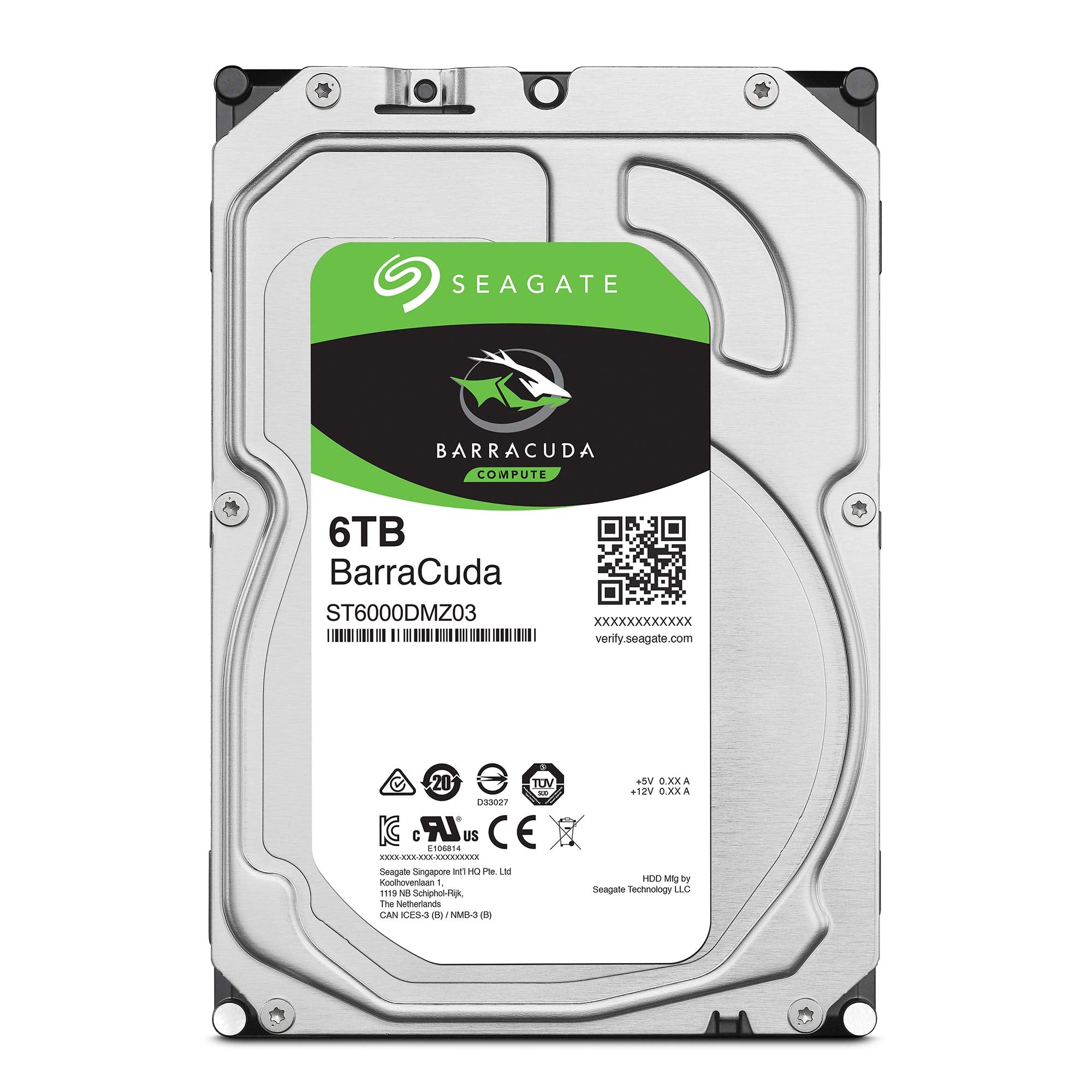 Seagate BarraCuda 6TB Internal Hard Drive HDD � 3.5 Inch SATA 6 Gb/s 5400 RPM 256MB Cache for Computer Desktop PC � Frustration Free Packaging (ST6000DMZ03)