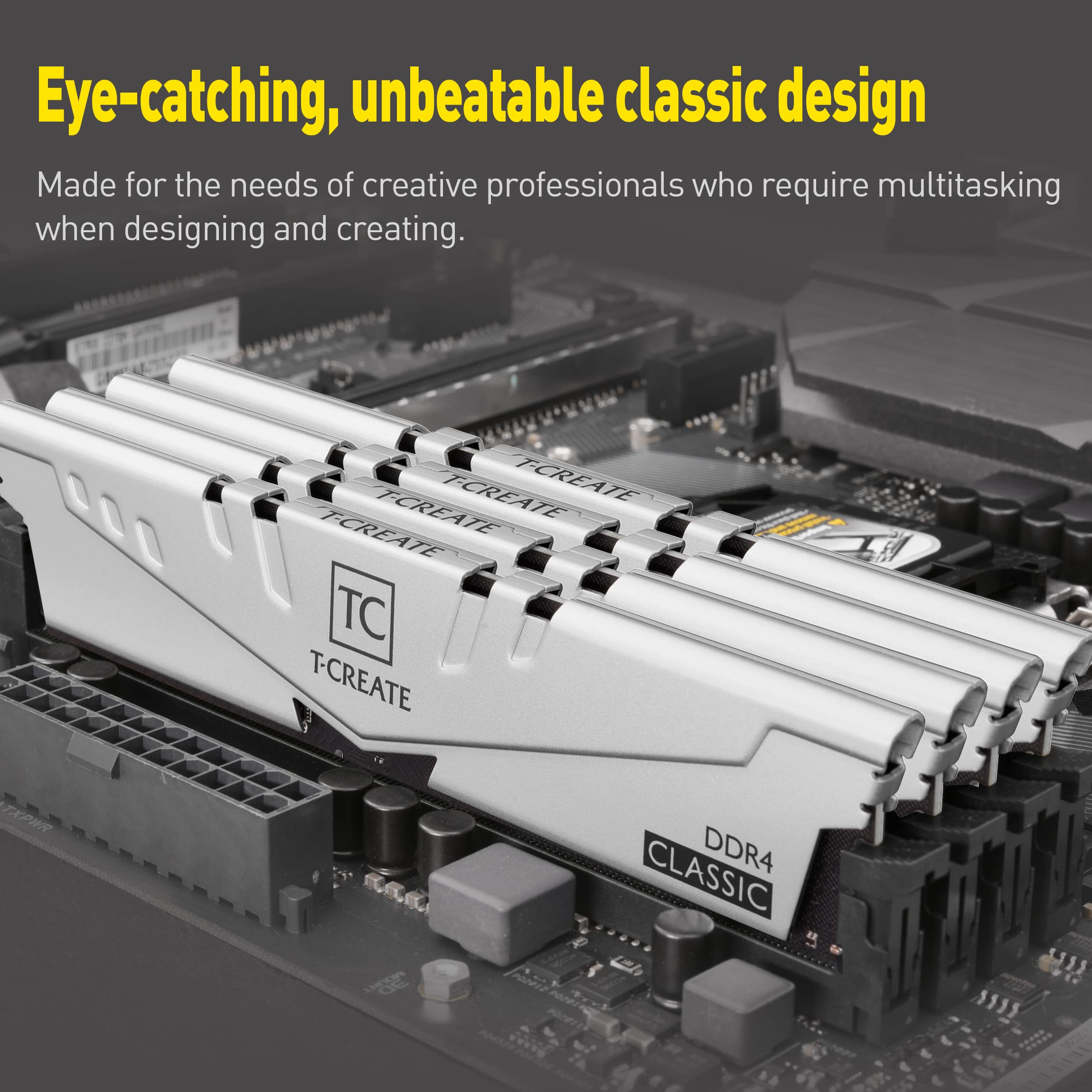 Teamgroup T-Create Classic 10L Ddr4 16Gb Kit (2 X 8Gb) 3200Mhz (Pc4 25600) Cl22 Desktop Memory Module Ram - Ttccd416G3200Hc22Dc0