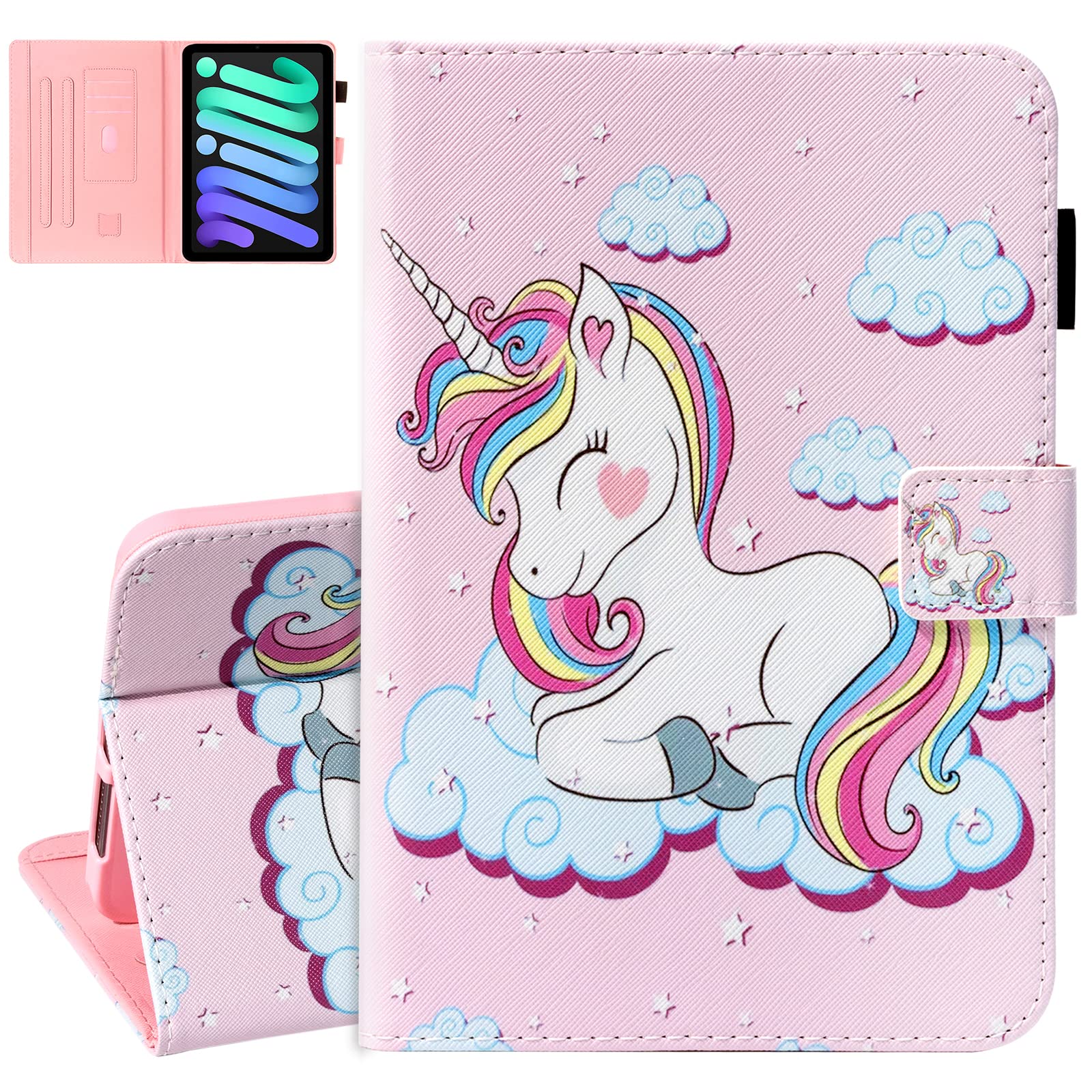 Dteck For Ipad Mini (A17 Pro/A15) Case 7/6Th Generation (2024/2021 Release) 8.3 Inch, Pu Leather Protective Case With Auto Sleep