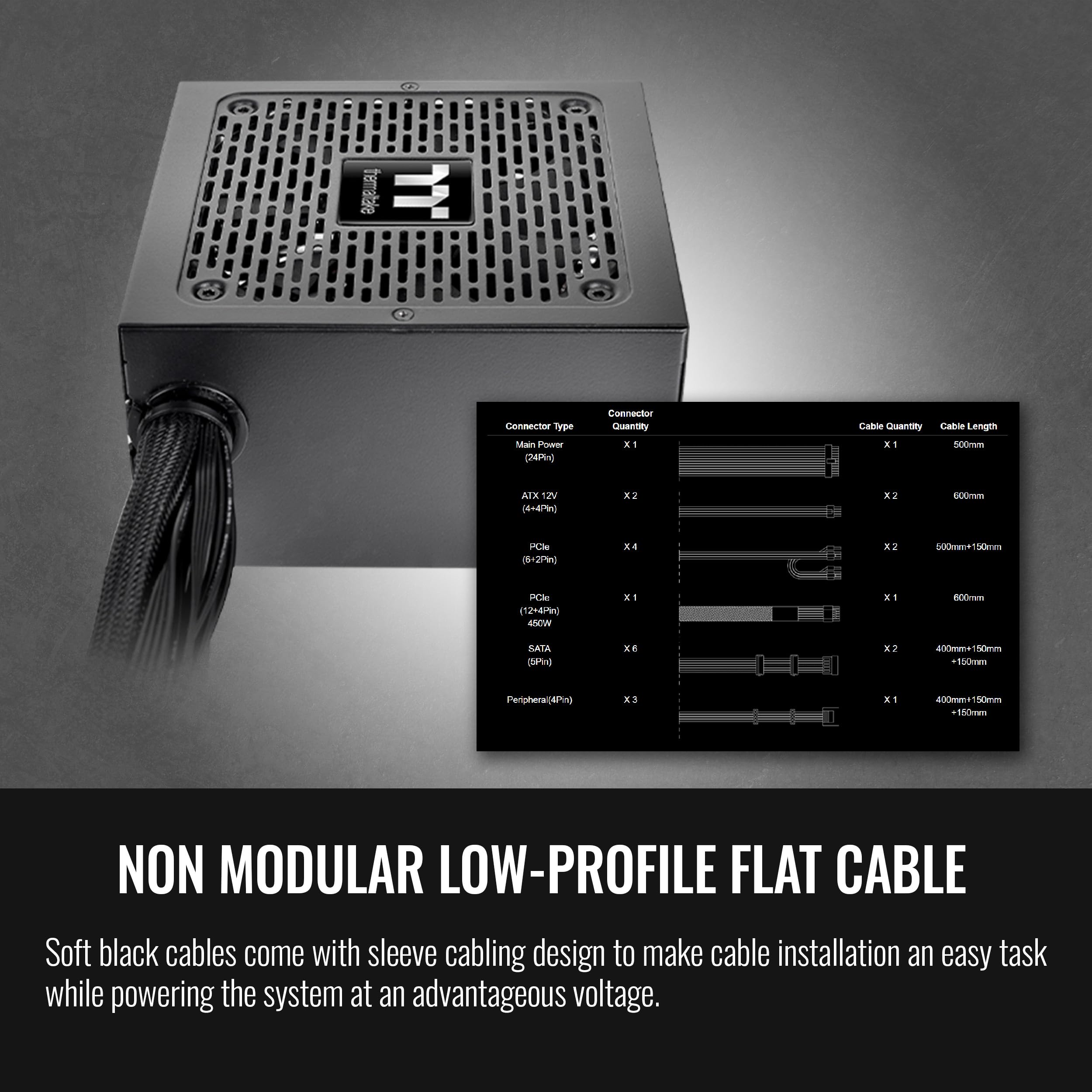 Thermaltake Toughpower Gx3 850W 80Plus Gold Sli/Crossfire Ready Atx 3.0 Power Supply; Pcie5 12Vhpwr Connector Included; 5 Year W