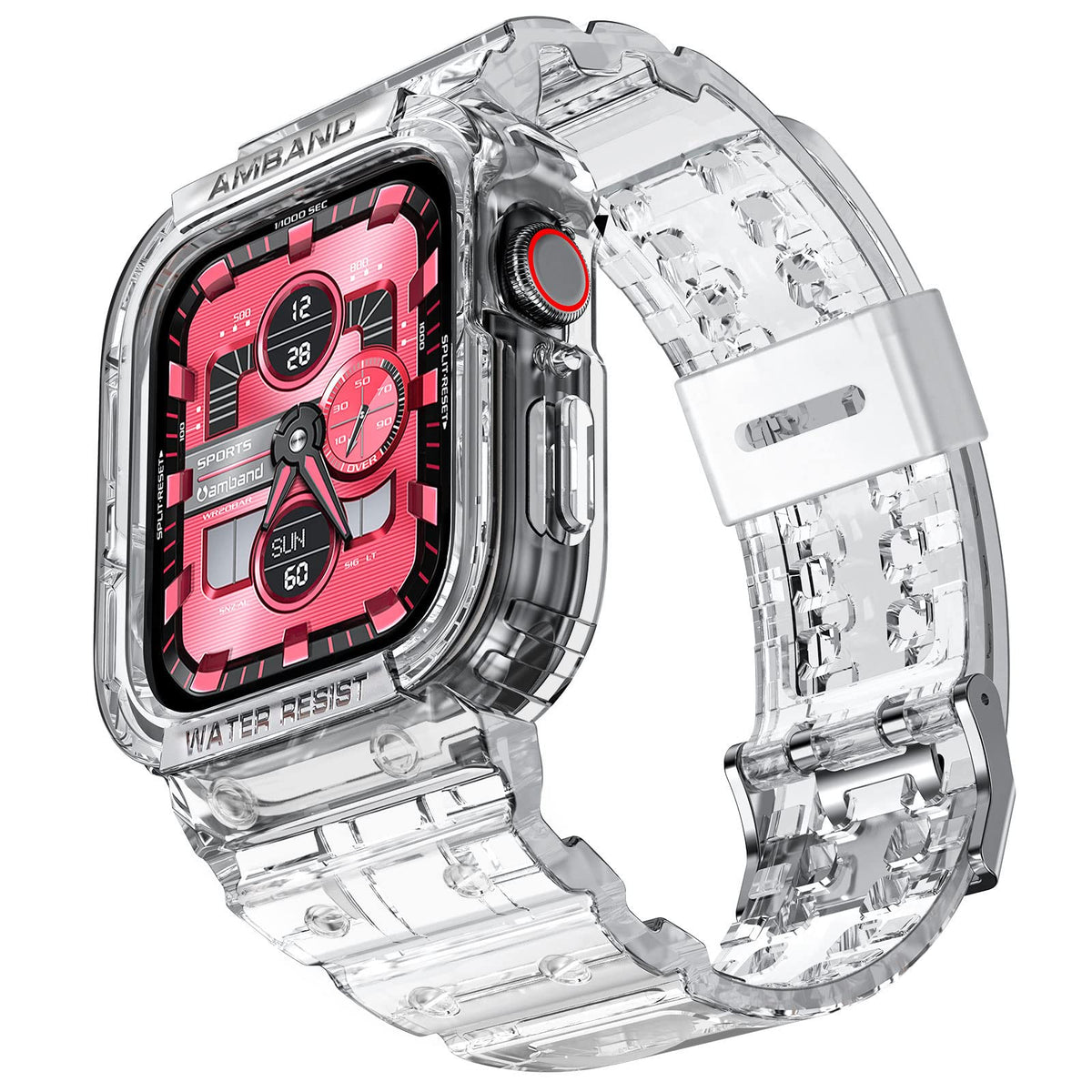 Amband Compatible For Apple Watch Band 45Mm 44Mm 42Mm With Bumper Case, Crystal Cute Women Strap For Iwatch Se/Se 2Nd Series 9 8