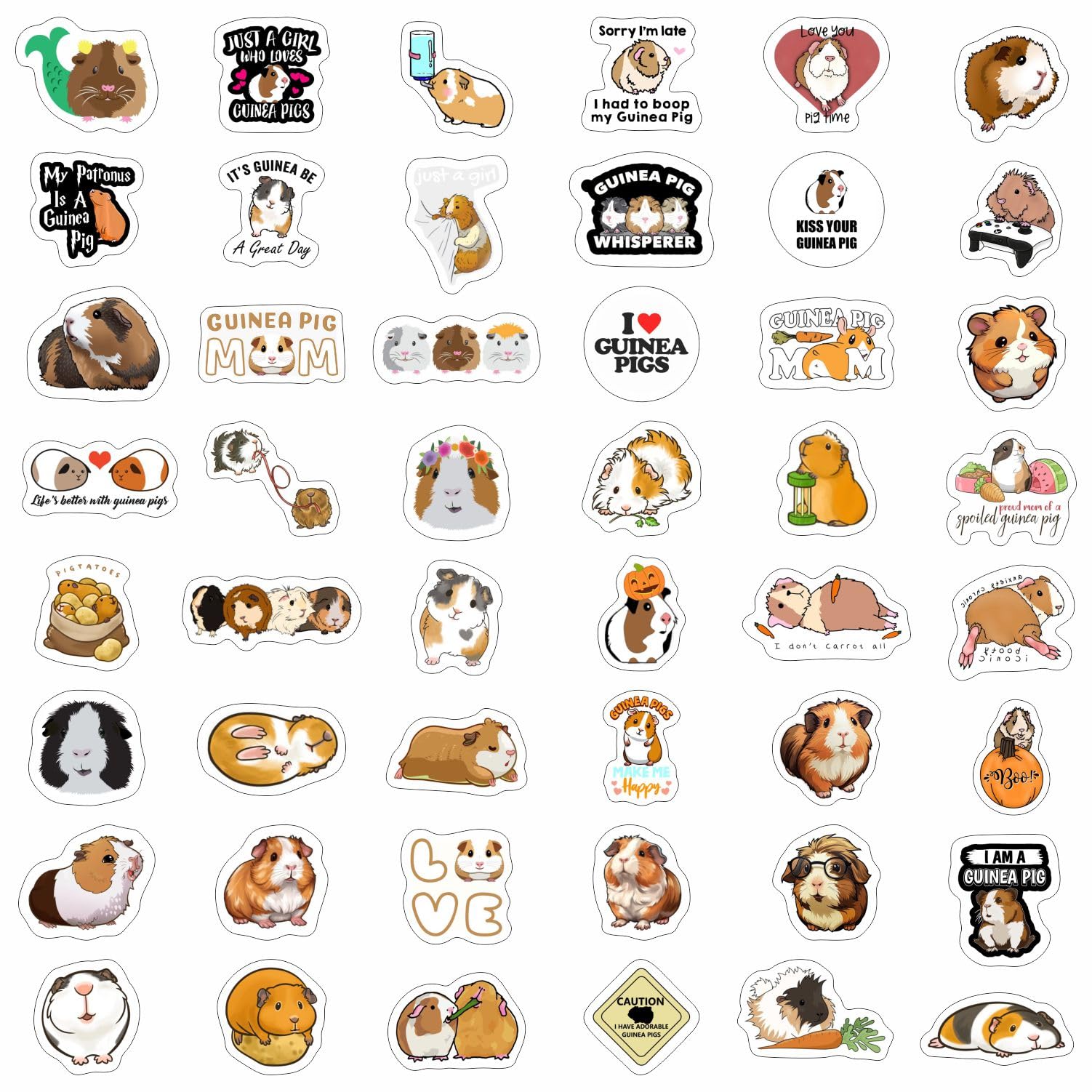 Guinea Pig Stickers   Guinea Pig Party Favors, Guinea Pig Birthday Decorations   Guinea Pig Stuff, Accessories, Gifts For Guinea