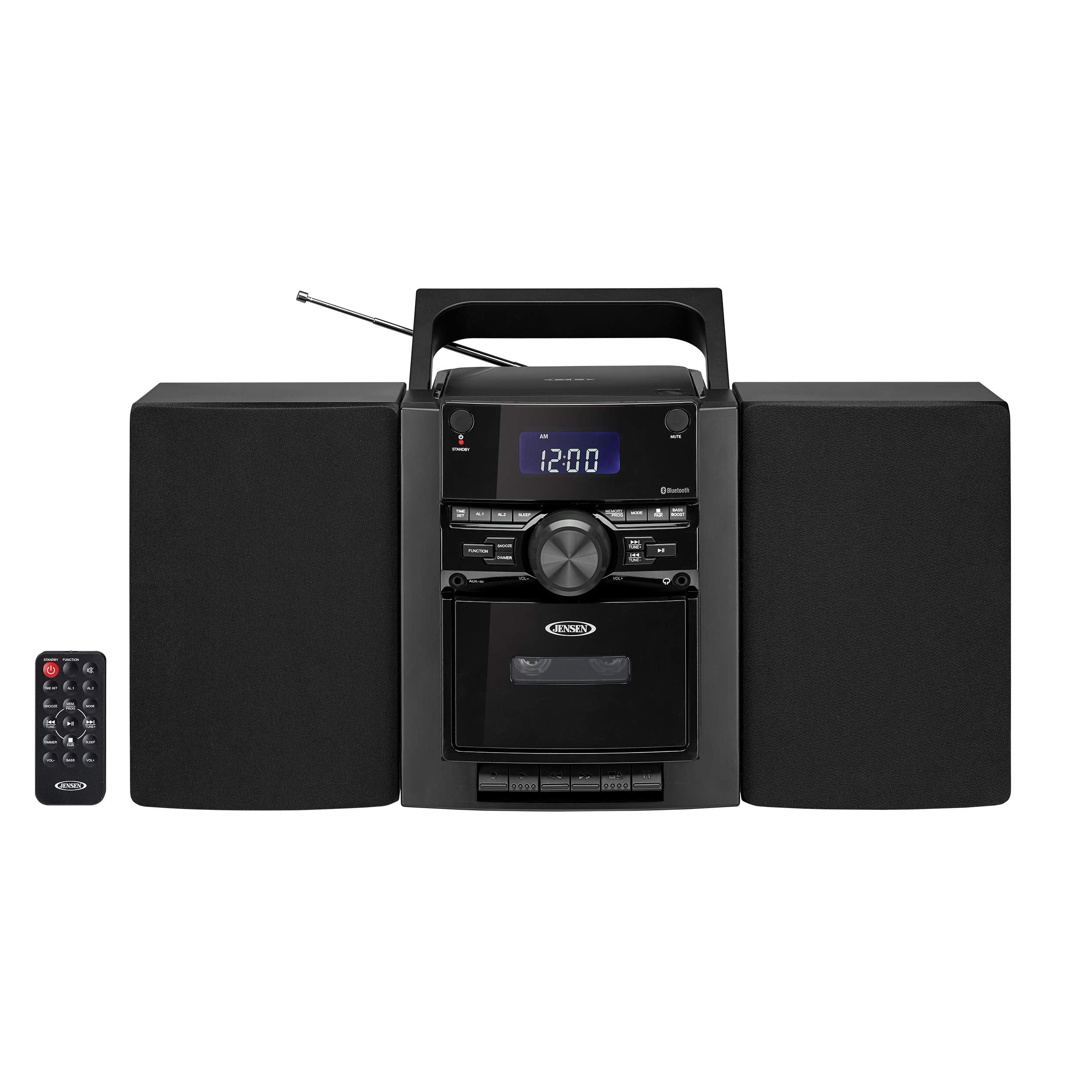 Jensen Portable Stereo Bluetooth Cd Music System With Cassette And Digital Am/Fm Radio