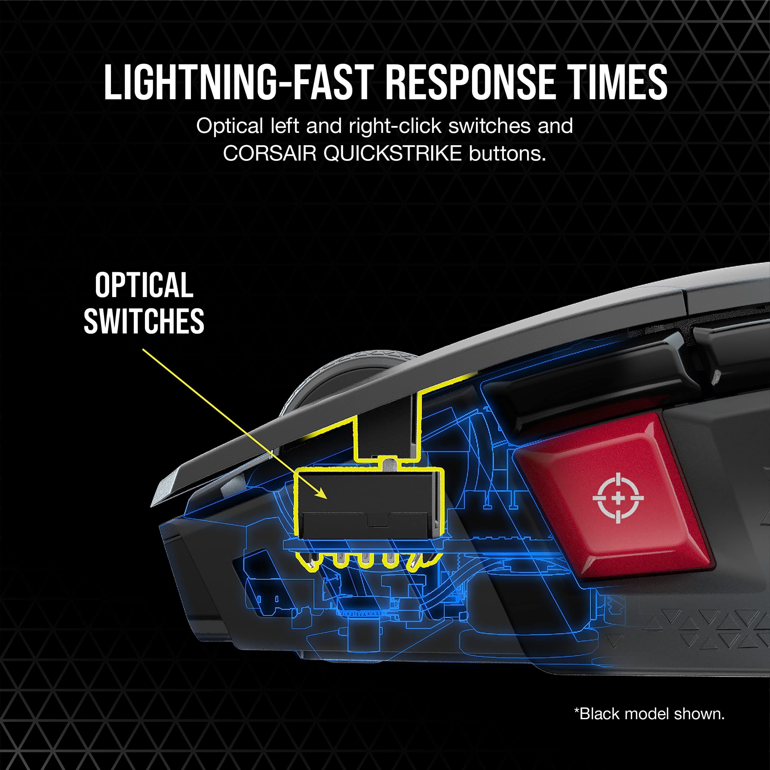Corsair M65 RGB Ultra Wireless Gaming Mouse - 26,000 DPI, 120 Hours Battery, 8 Buttons, White, Model CH-9319511-NA2
