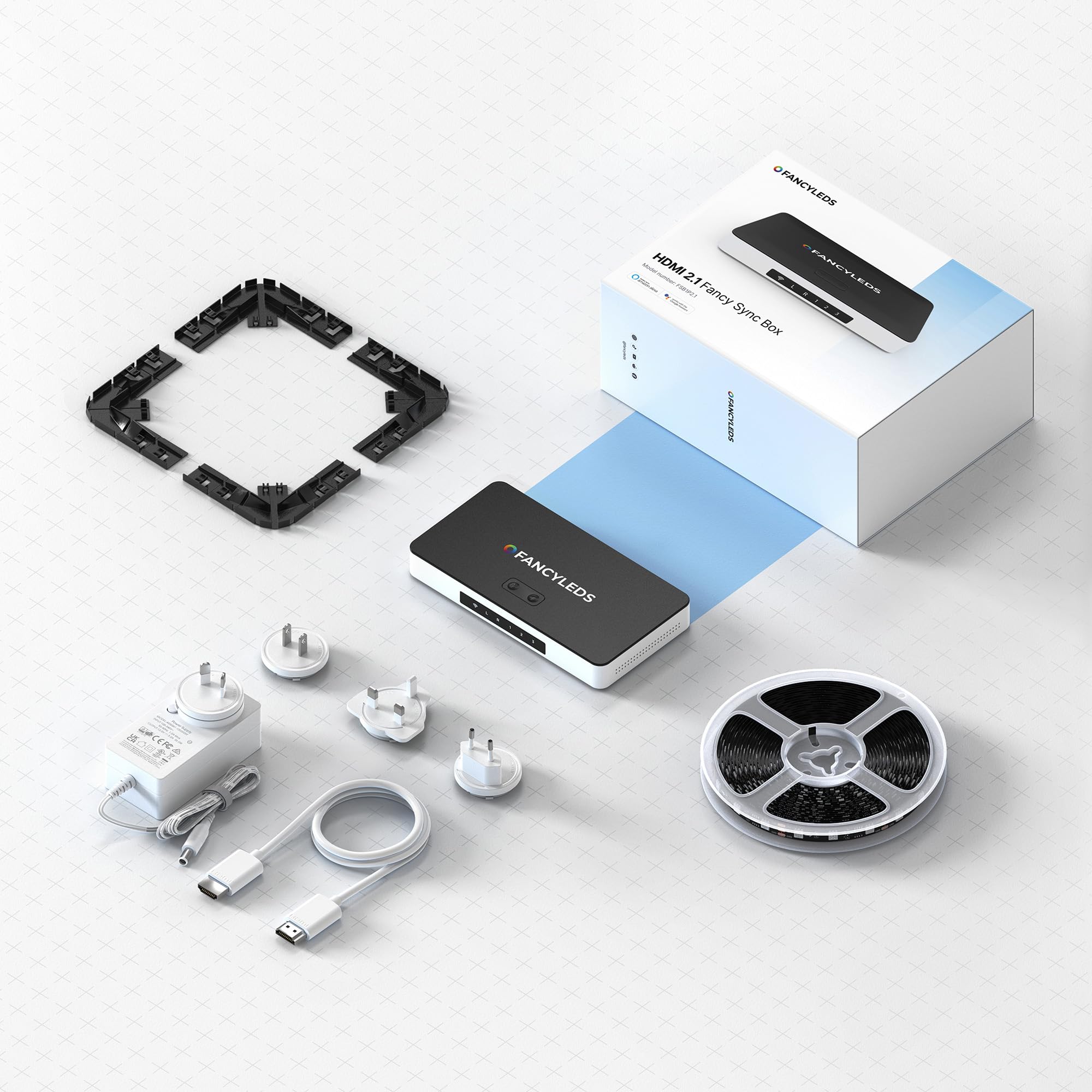 Fancyleds Hdmi 2.1 Fancy Sync Box Streaming Media Player Syncing Device; 4K 120Hz, Hdr, Movies Supported (For 24'' To 55'' Tvs)