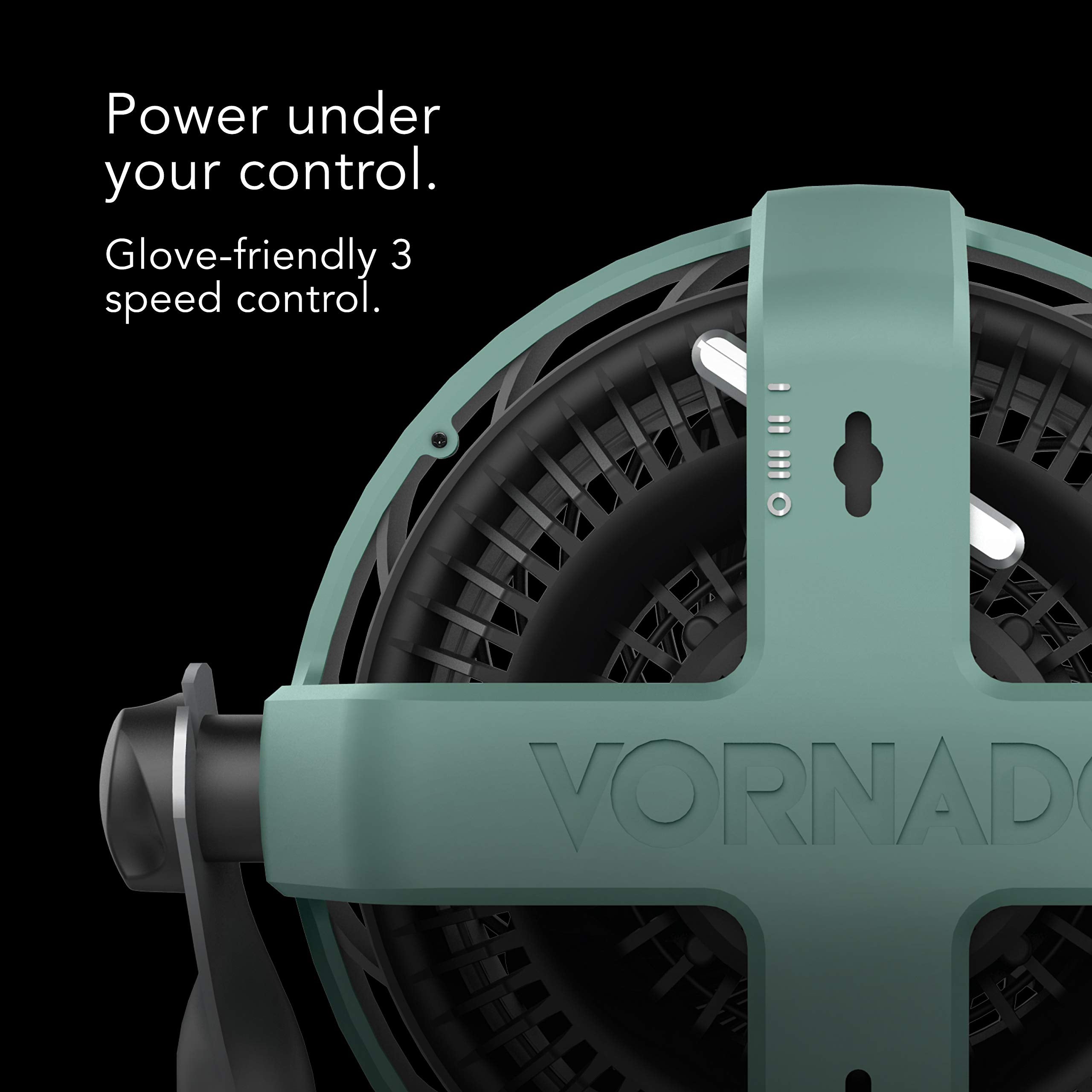 Vornado Exo51 Heavy Duty Air Circulator Shop Fan With Ip54 Rated Dustproof And Water Resistant Motor, Green, Cr1 0389 17, Medium