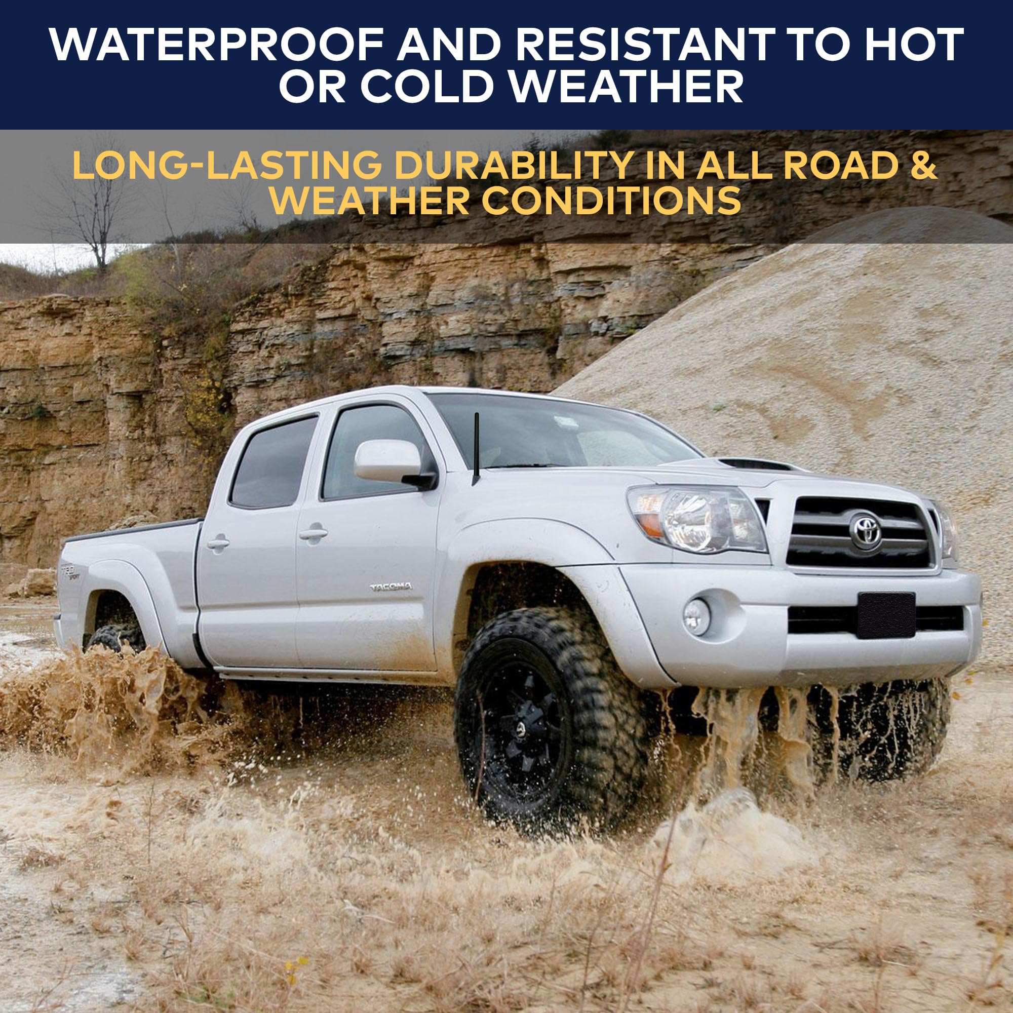 6 3/4'' Antenna Mast   Fits : Toyota Tacoma 2005 06 07 08 09 10 11 2012 2013 2014 2015