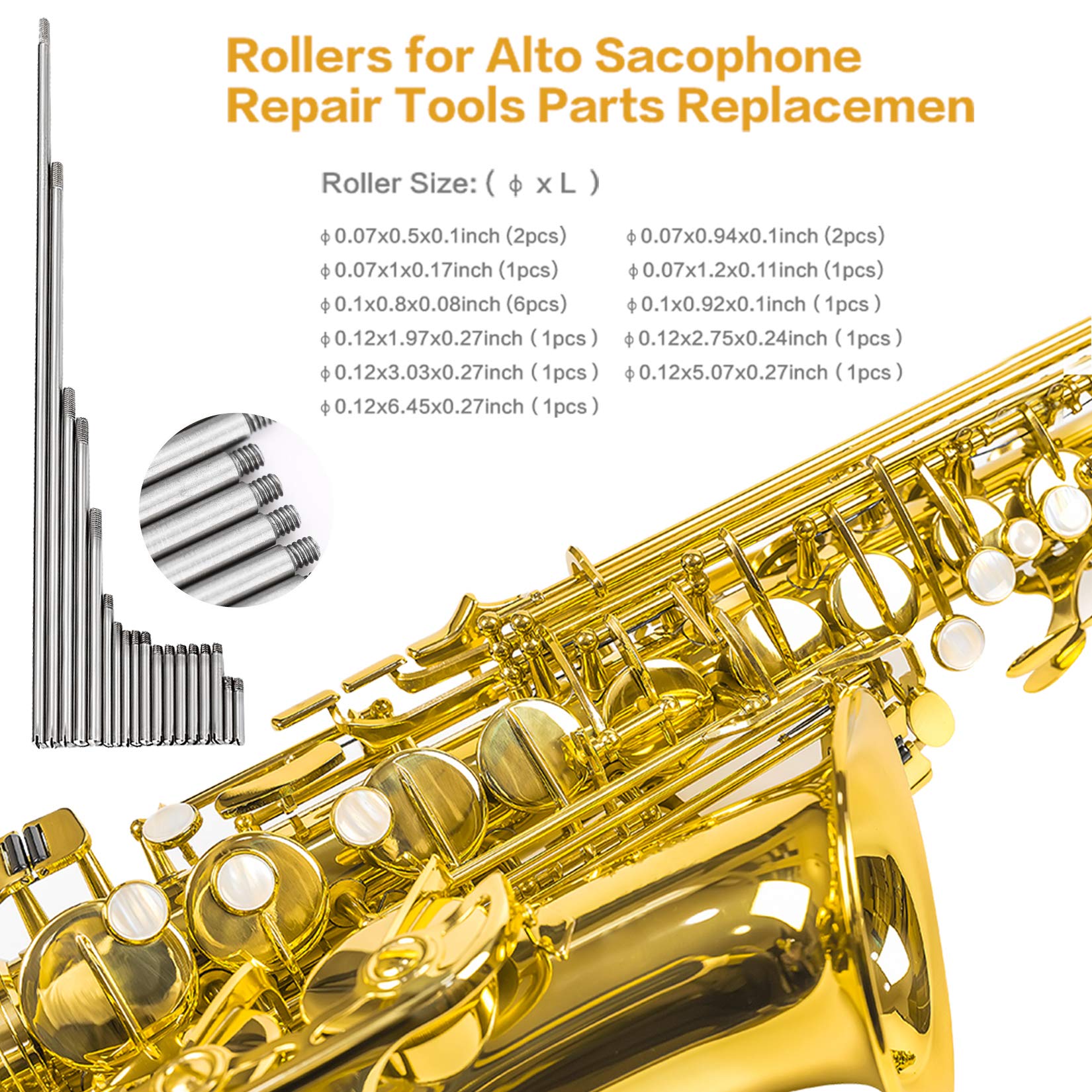 GU GU Alto Sax Repair Parts Set - Type A Screws & Springs for Alto Saxophone Maintenance