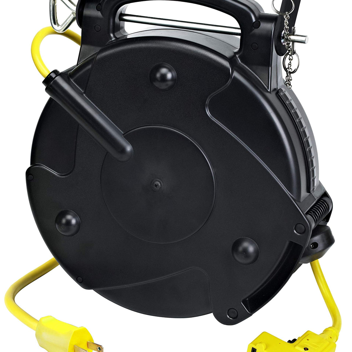 Alert ProReel 50ft Retractable Extension Cord Black/Yellow – Electroeshop