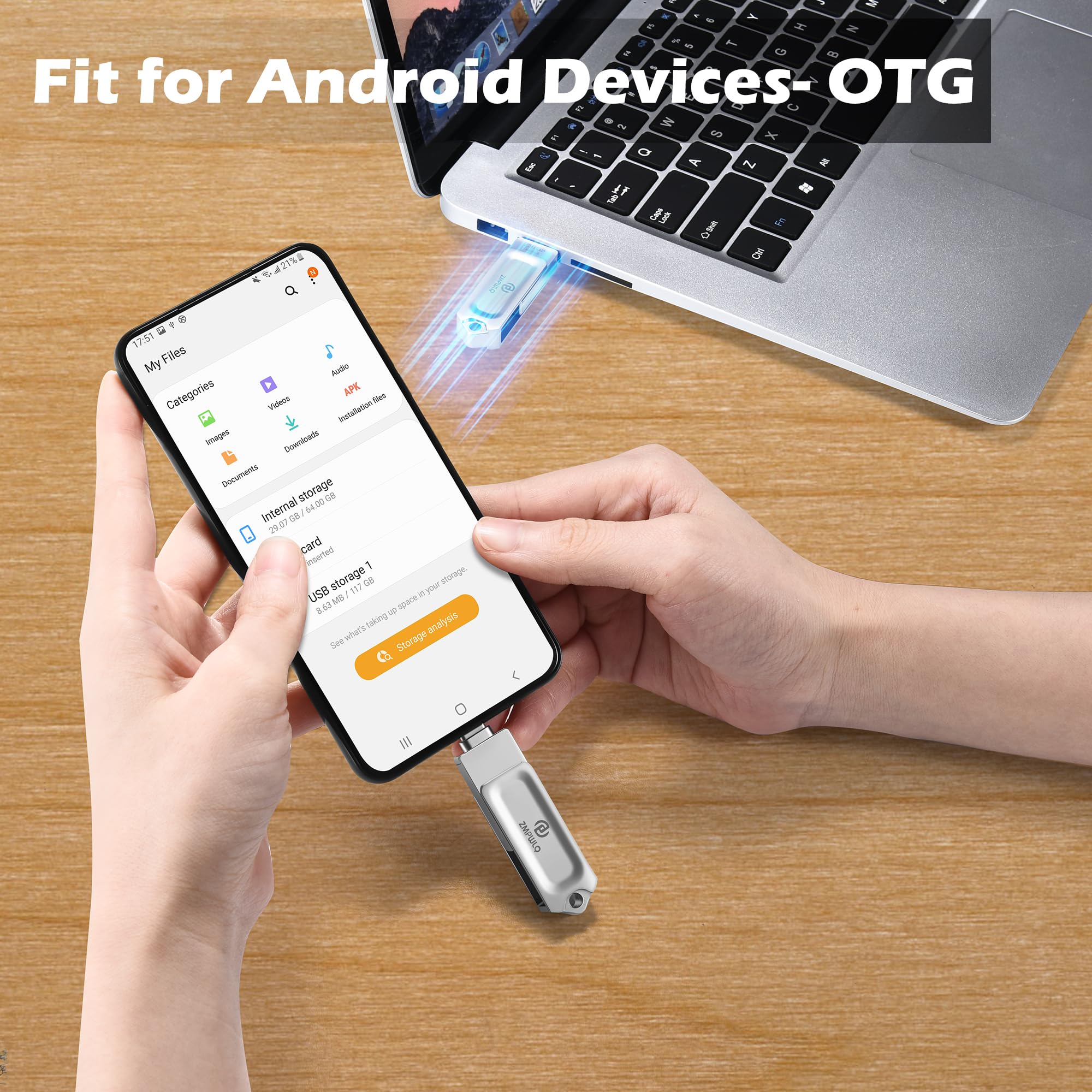 Photo Stick 256Gb For Iphone 15/Iphone 16/Ipad/Android/Computer Flash Drive Iphone External Storage Ipad Backup Stick Thumb Drive Storage Photo Saver Finder Usb C Memory Backup Photos,Videos,Contacts