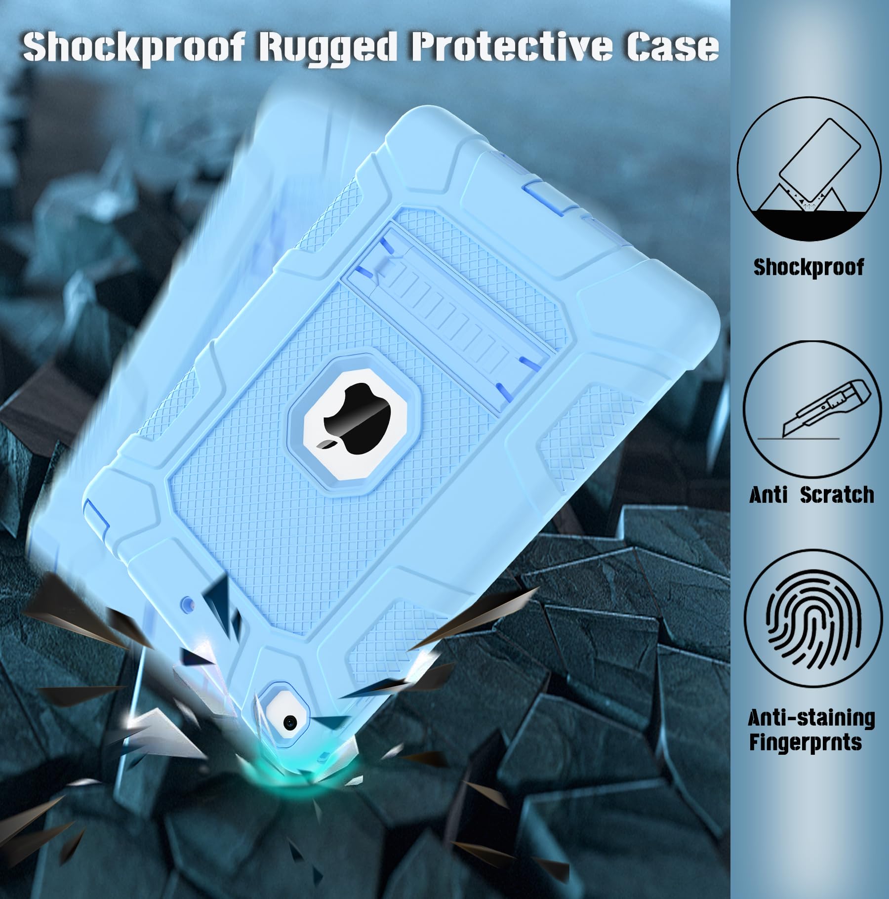 Rantice Ipad 6Th Generation Cases, Ipad 5Th Generation Case, Ipad Air 2 Case, Shockproof Rugged Drop Protection Cover Built With