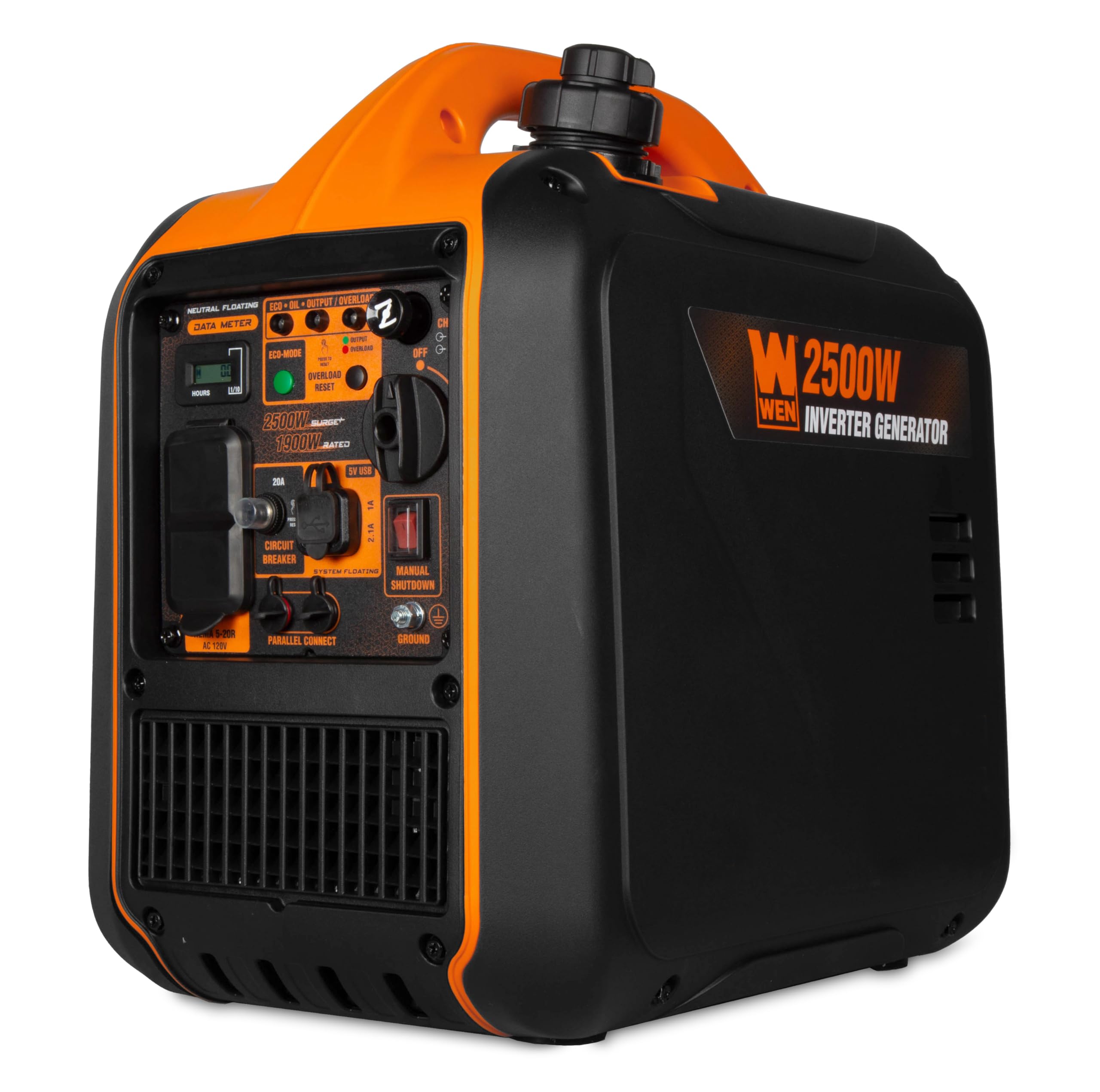 Wen 2500 Watt Inverter Generator, Quiet, Portable, And Lightweight With Fuel Shut Off (56250I)
