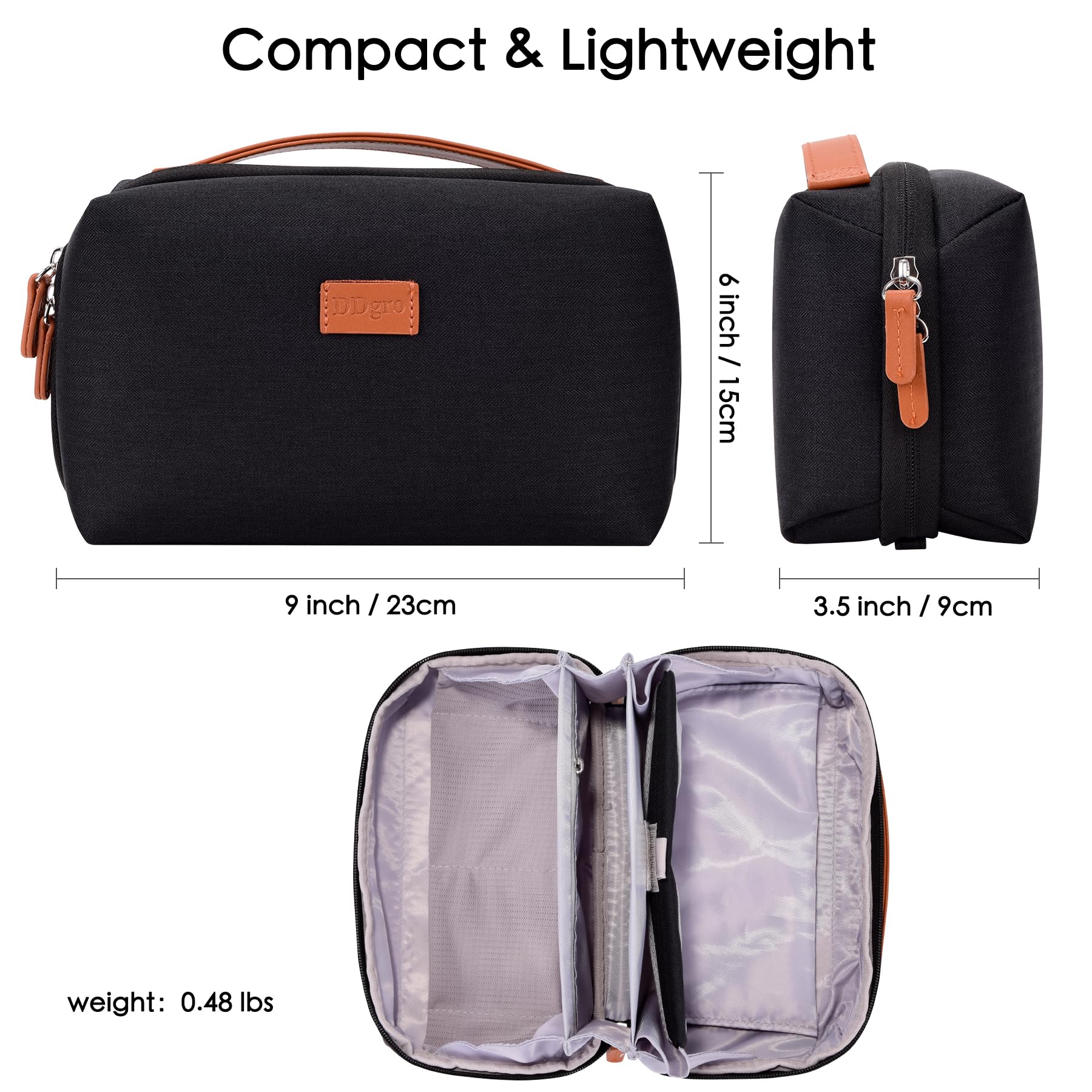 Ddgro Electronics Organizer Travel Pouch   Perfect Accessory Bag For Electronics, Macbook Charger & Cords, Cables, Hard Drive (B