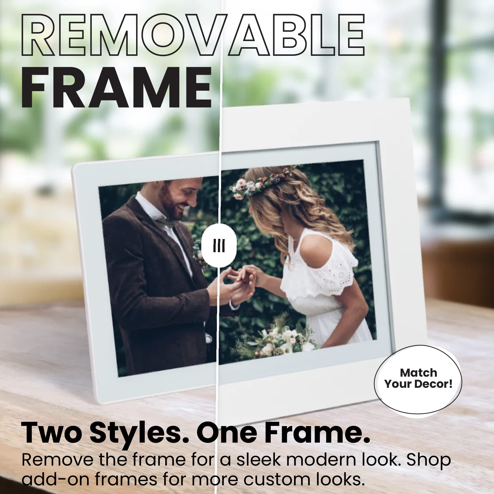 Photospring 10In Wifi Digital Picture Frame, Email Family Photos To The Frame, Or By App, Web. Easy Touchscreen Setup, 1280X800