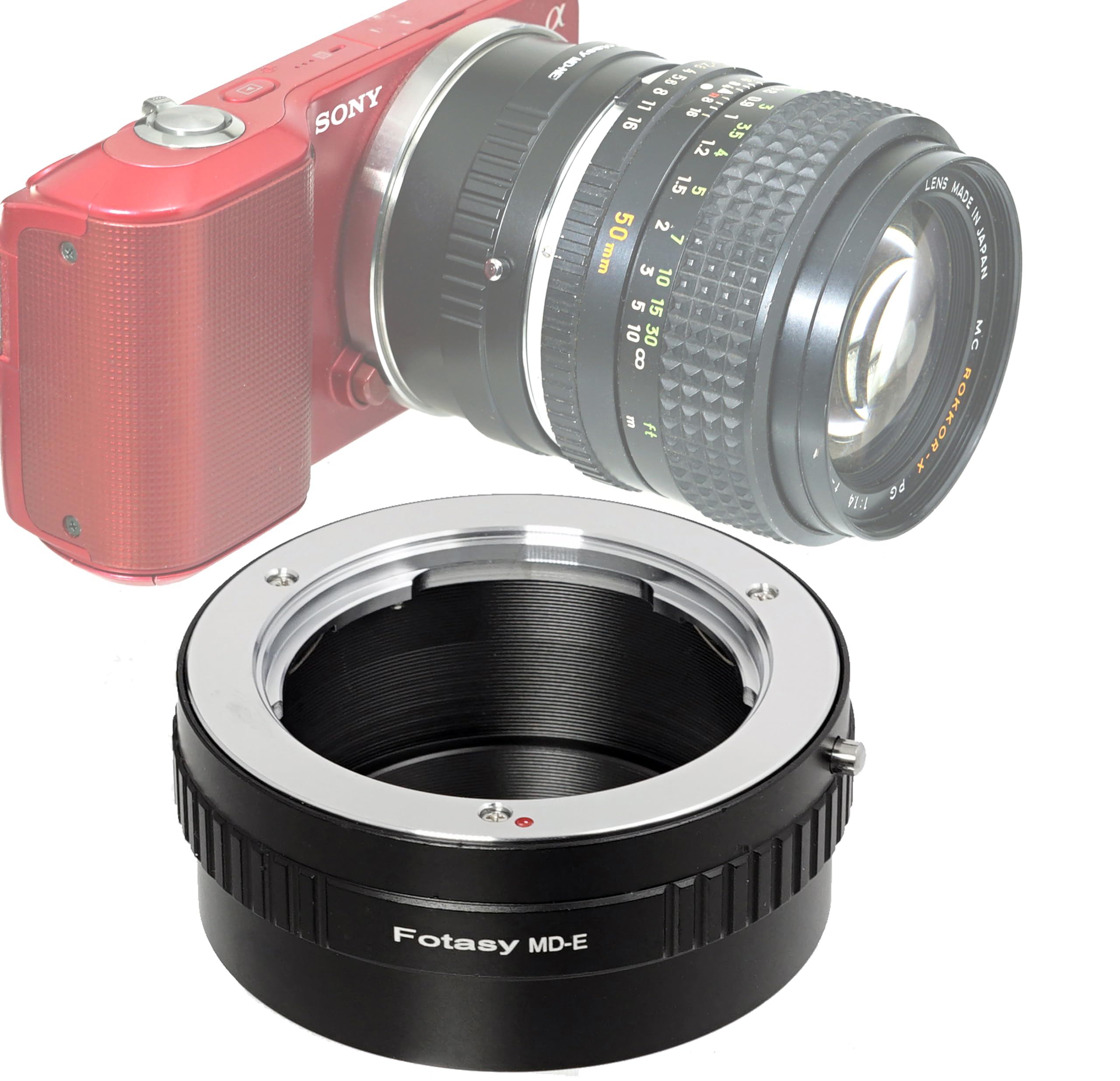 Fotasy Minolta Md Mc Rokkor Lens To E Mount Adapter, Md E Mount, Md To E, Compatible With Sony A7 A7R A7S Ii Iii Iv A9 A7C Alpha