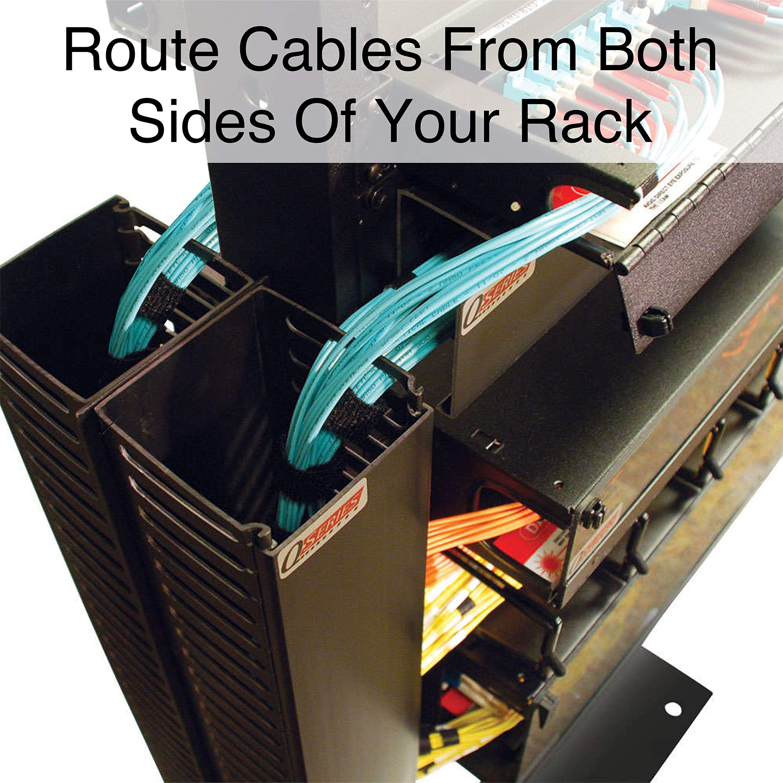 C2G/Cables To Go Rack Mount Cable Management   Doubled Sided Vertical Cable Organizer For Server Racks   Universal 35'' Design A