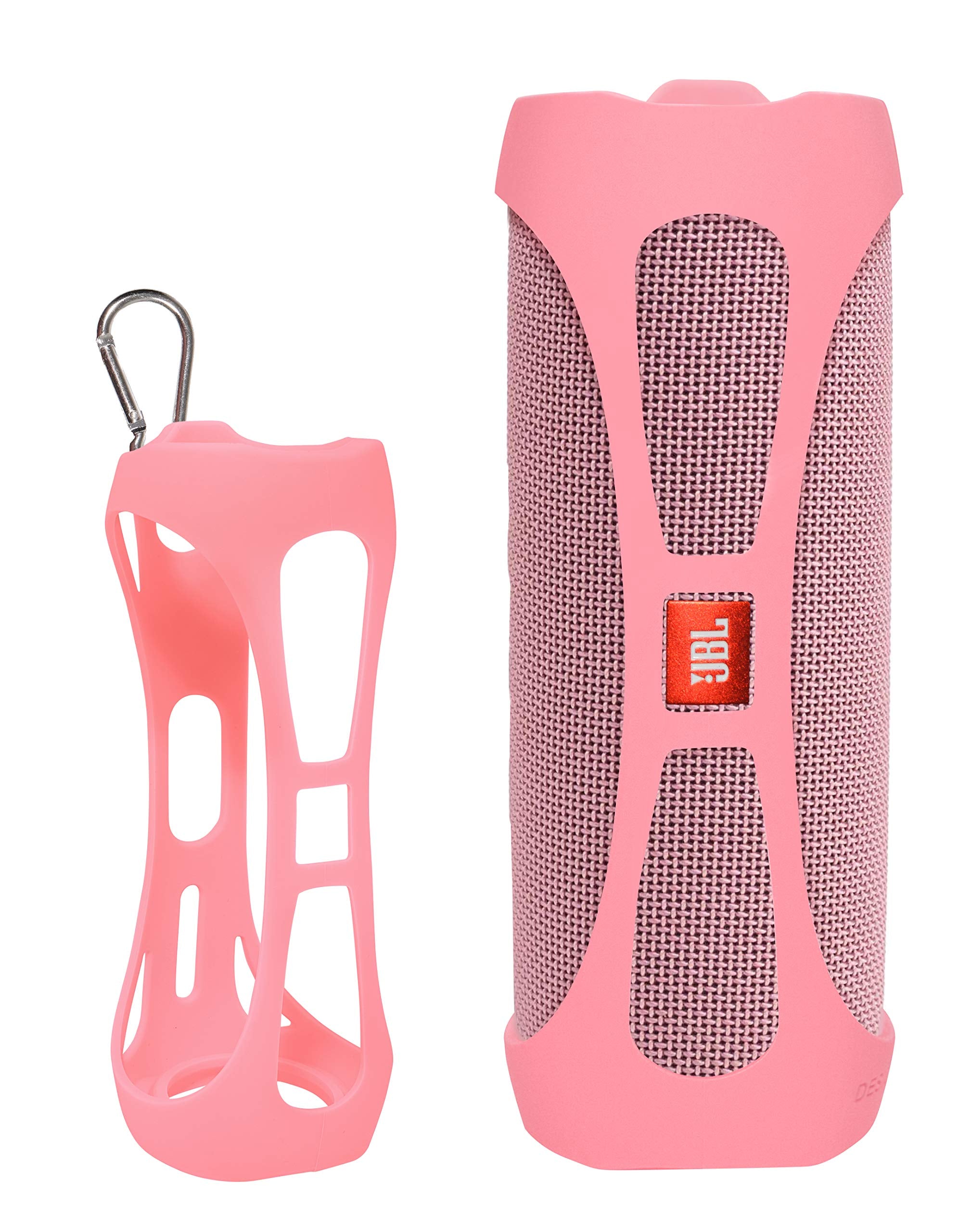 Silicone Case For Jbl Flip 5 Waterproof Portable Bluetooth Speaker, By Alltravel, Portable Full Protection Solution, Customized Skin With Color And Shape Matching, For Flip 5 Only (Pink)