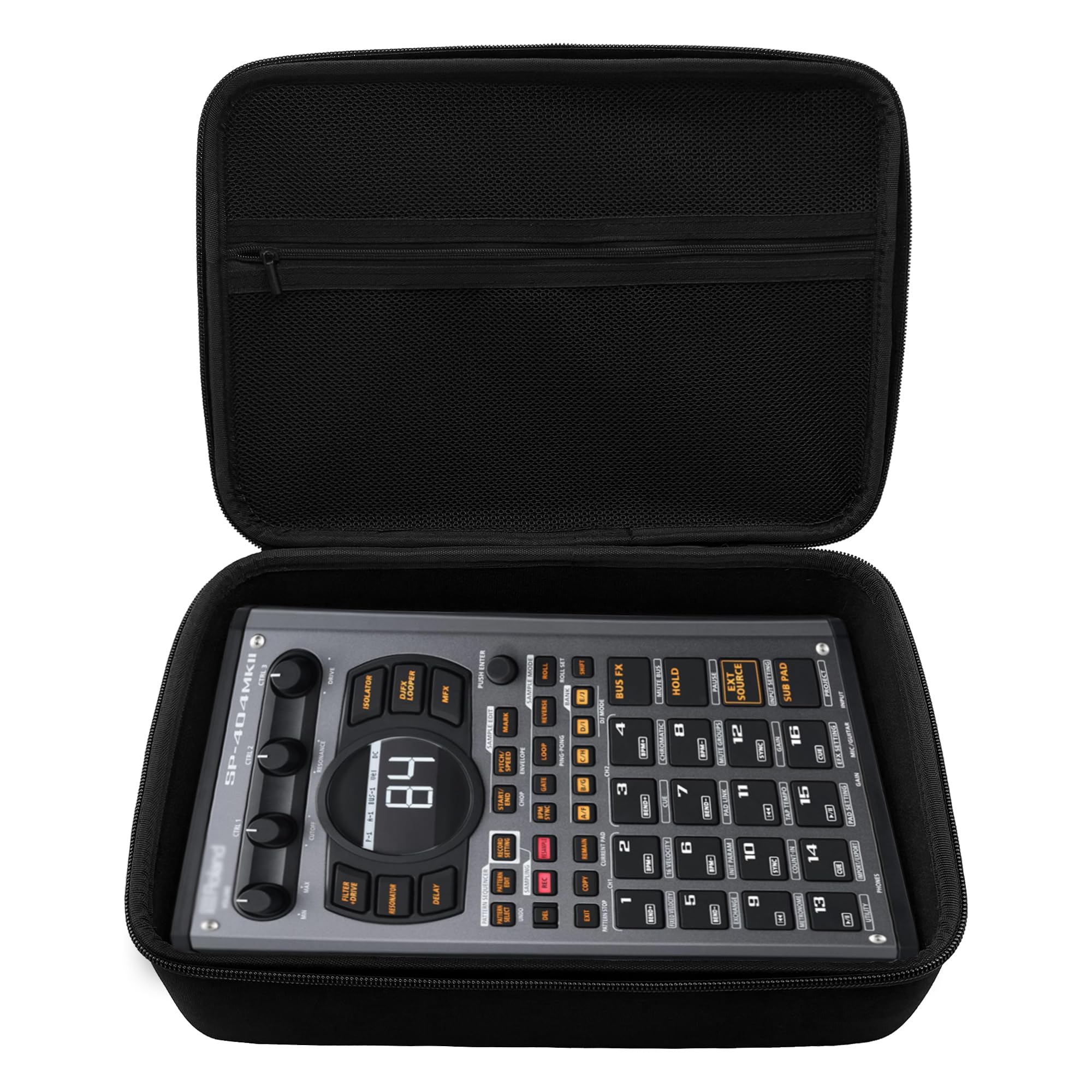 Musiin Audio Samplers Case Compatible with Roland SP-404MKII, SP-404A, SP-404SX, SP-404, Smooth Dual Zippers, Spacious Top Mesh 