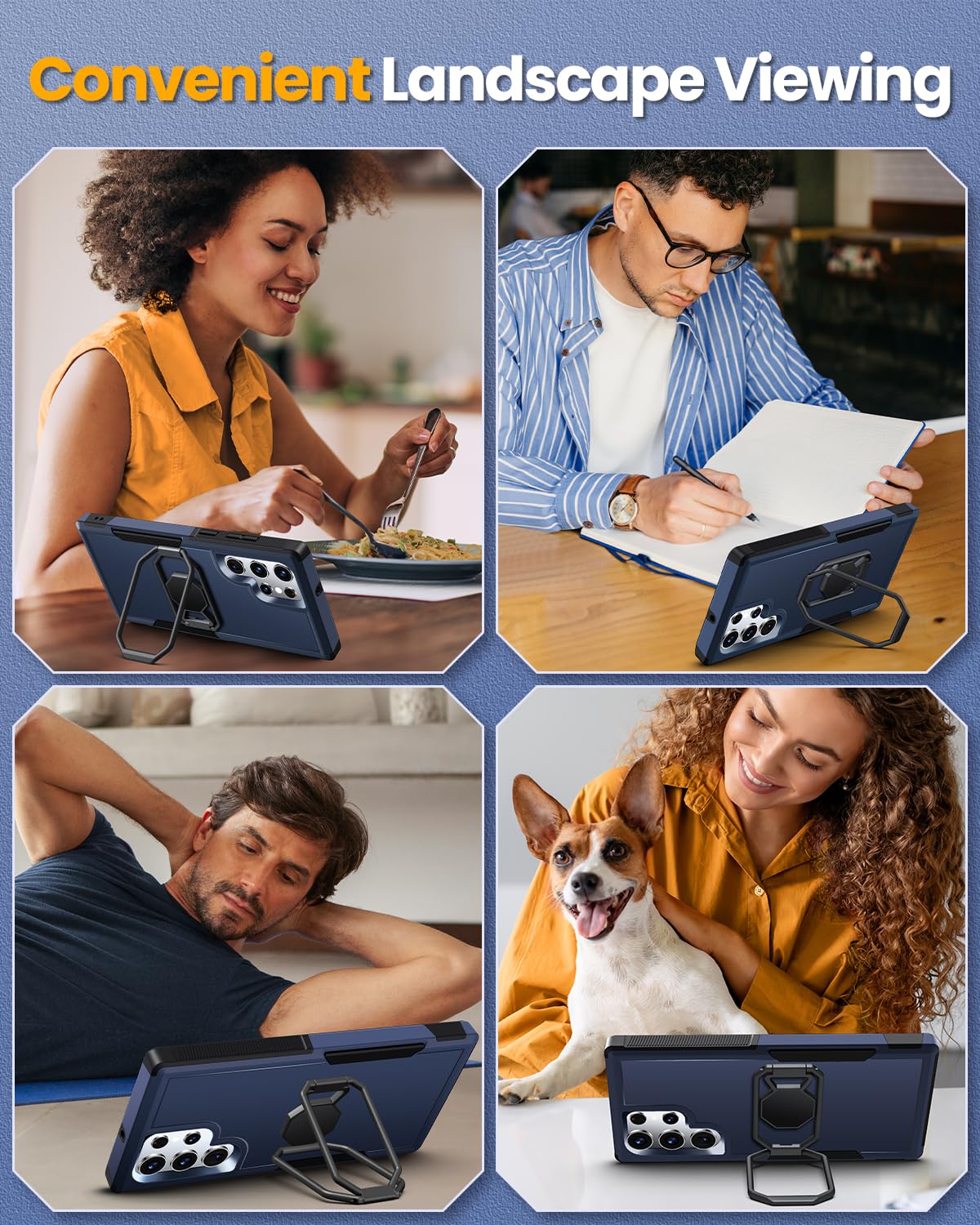 Shields Up For Samsung Galaxy S22 Ultra Case With Stand (Two-Way Stand), Galaxy S22 Ultra Phone Case With Double Ring Holder, He