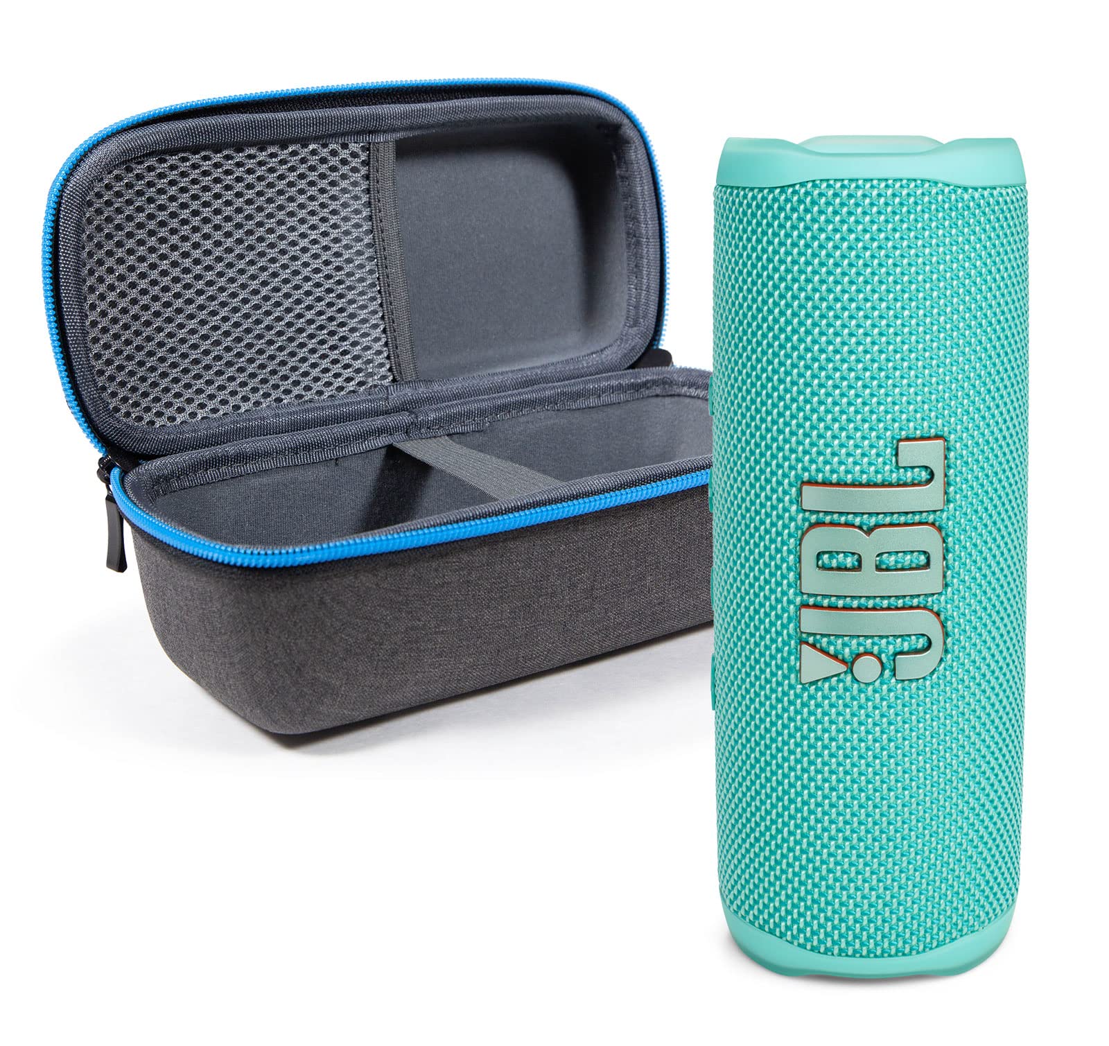 JBL Flip 6 Waterproof Portable Wireless Bluetooth Speaker Bundle with divvi! Premium Hardshell Case - Teal
