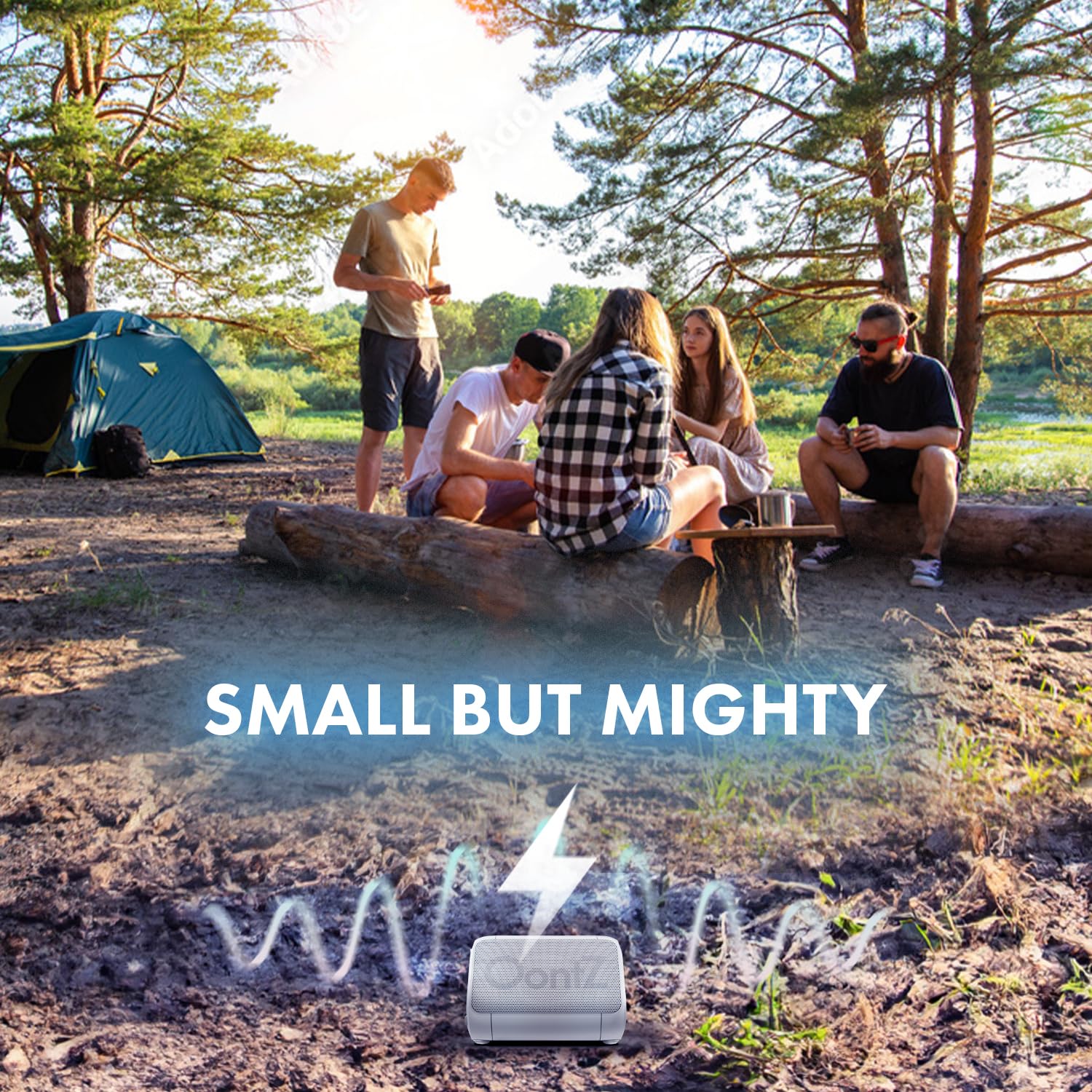 Cambridge Soundworks Oontz Solo Bluetooth Speaker, 5 Watts Bluetooth 5.4 Mini Speaker, Up To 100 Unobstructed Feet Wireless Rang