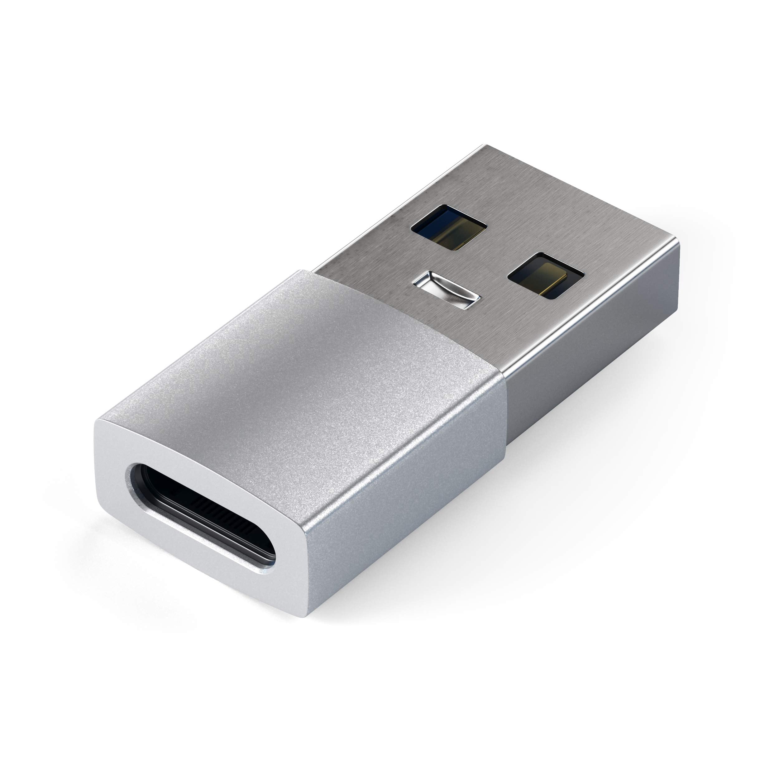 Satechi Type A To Type C Adapter Converter   Usb A Male To Usb C Female   Compatible With Imac, Macbook Pro/Macbook, Iphone15, Laptops, Pc, Computers And More (Silver)