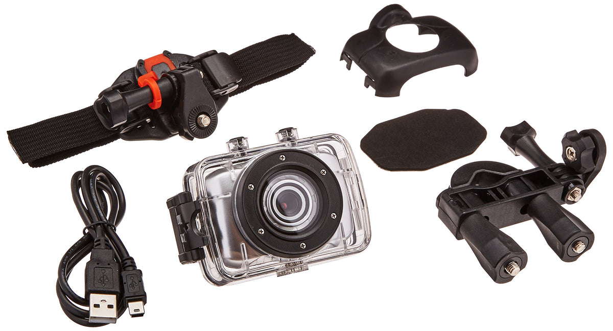 Proscan Pac100 Waterproof Sports & Action Video Camera, Silver