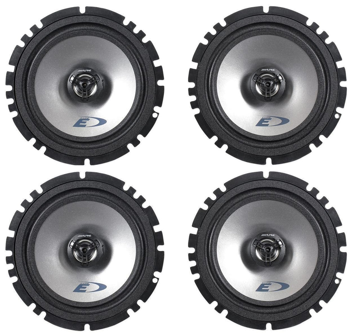 (2) Pairs Alpine Sxe 1725S 6.5'' 40 Watt Rms 4 Ohm 2 Way Coaxial Car Audio Speakers