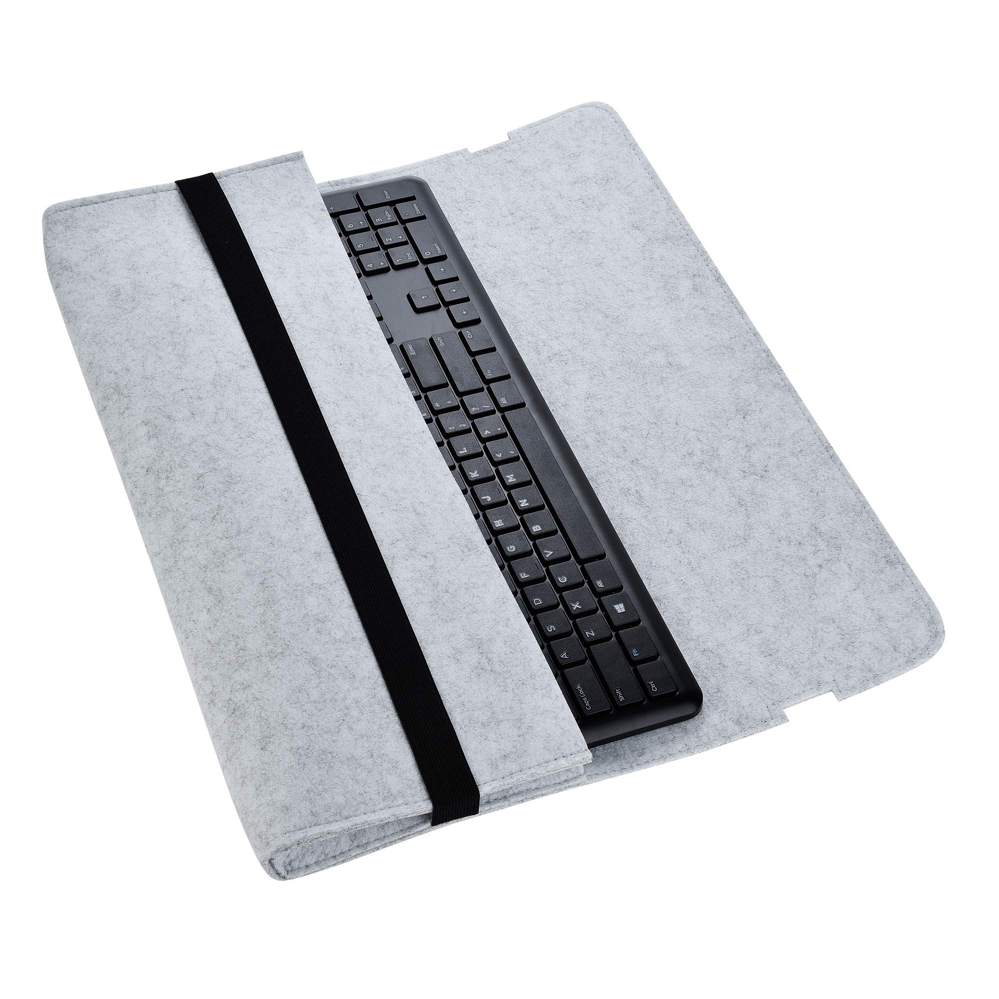 Wesappinc Keyboard Sleeve Travel Bag Dust Cover For Full Size Mechanical And Standard Gaming Esports Keyboards (L(104/108 Key Up