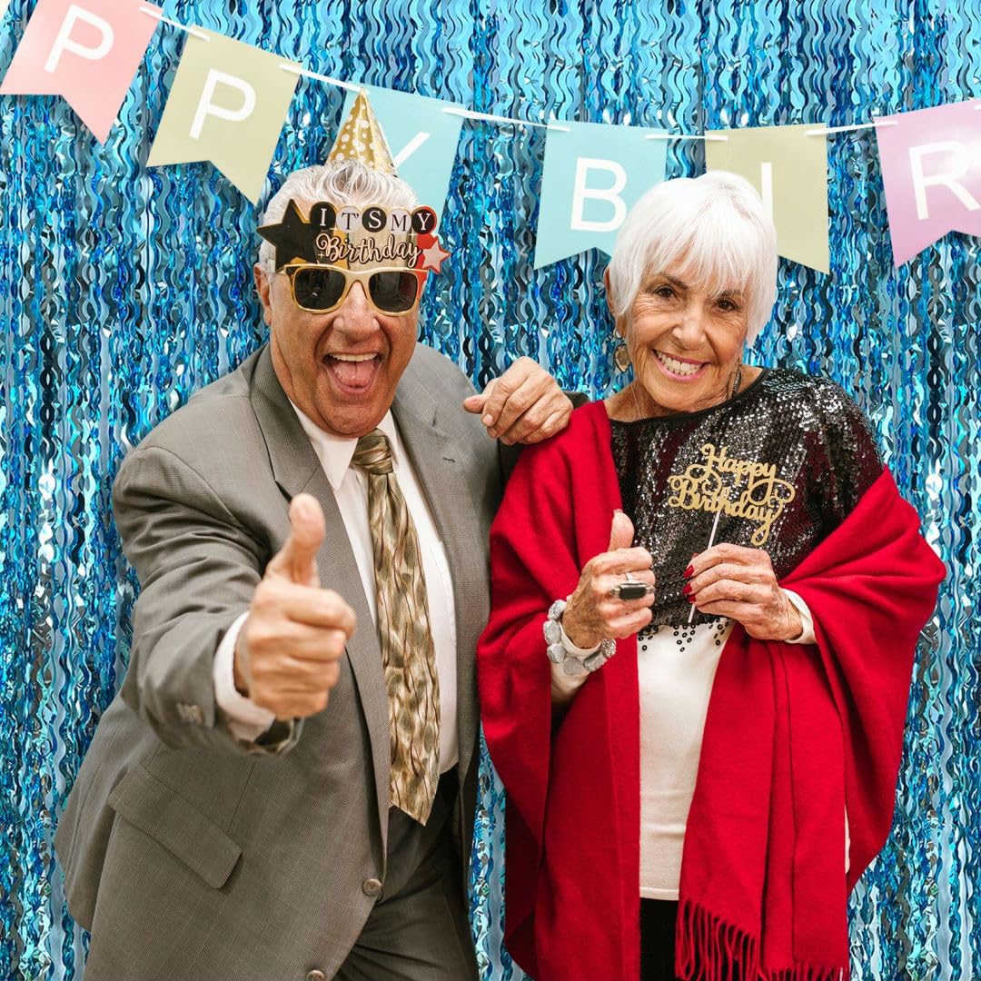 Blue Streamers Party Decorations, Blue Fringe Backdrop, Blue Birthday Decoration, Frozen Birthday Party Decorations, Ocean Party