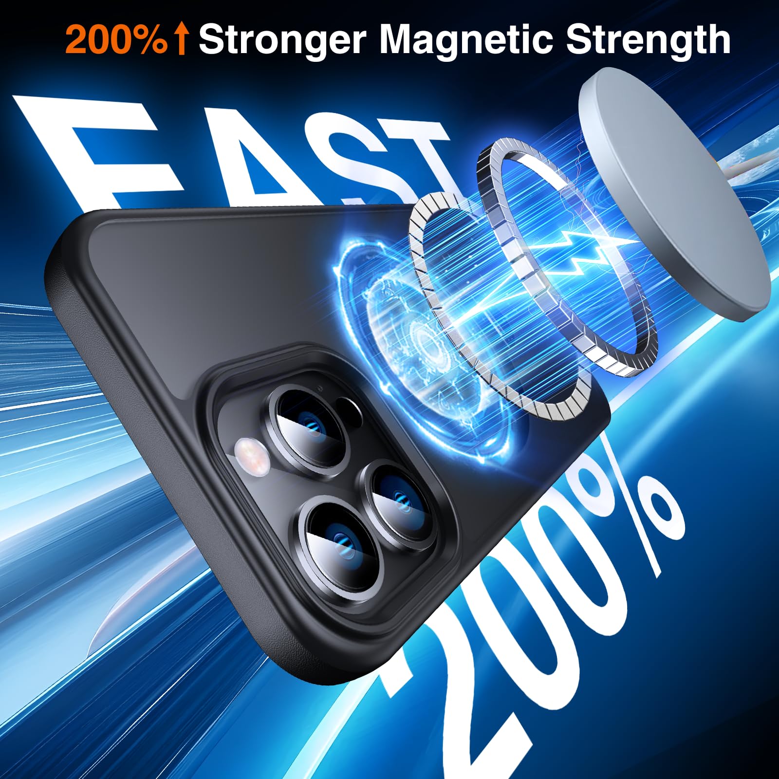 Chicfun 360 O-Ring Magstander For Iphone 13 Pro Case With Magnetic Kickstand Ring Holder [Compatible With Magsafe][360Rotate Sta