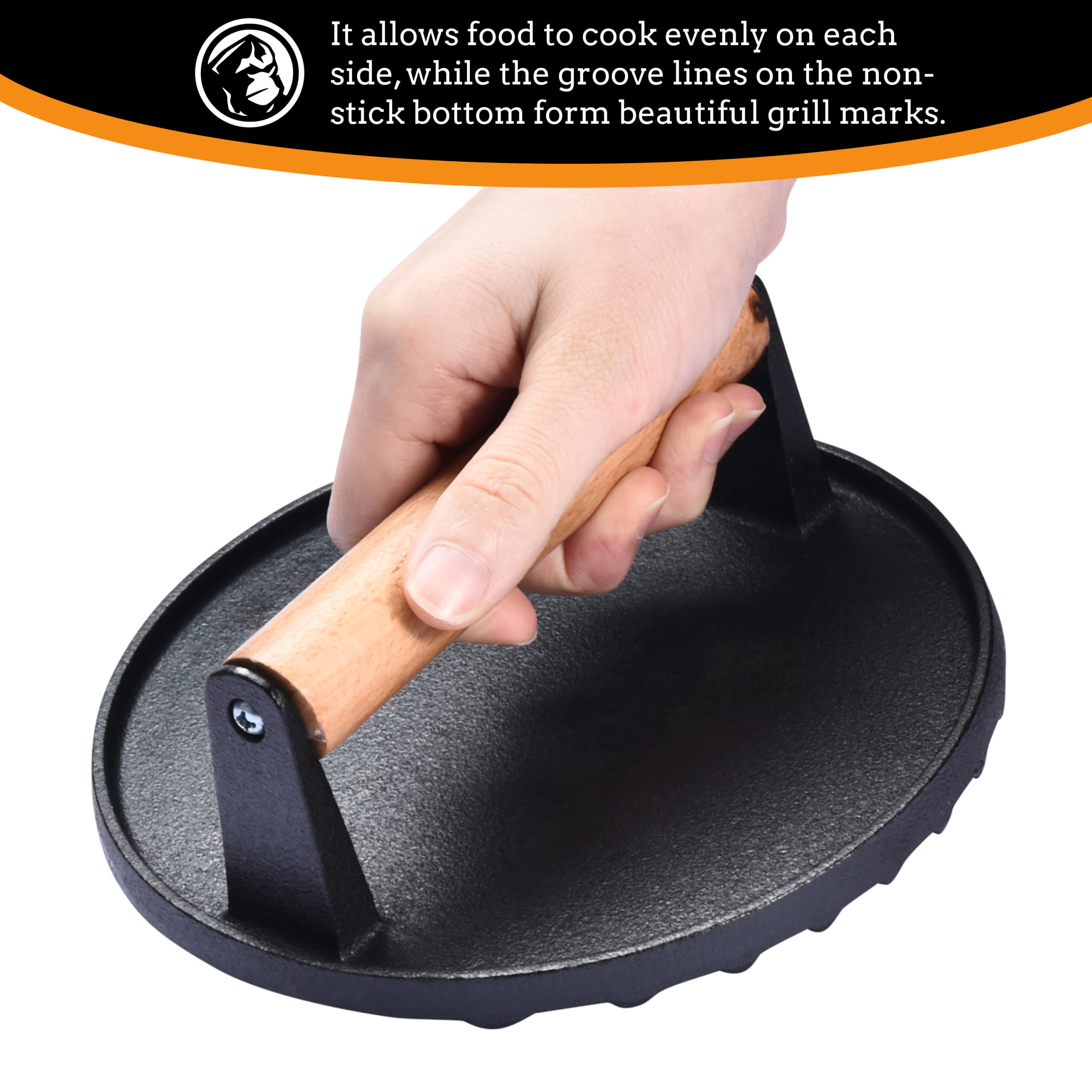 Mountain Grillers Burger Press Patty Maker   Non Stick Hamburger Mold Kit For Stuffed Burgers, Smash Burgers And Buns   Bonus 40