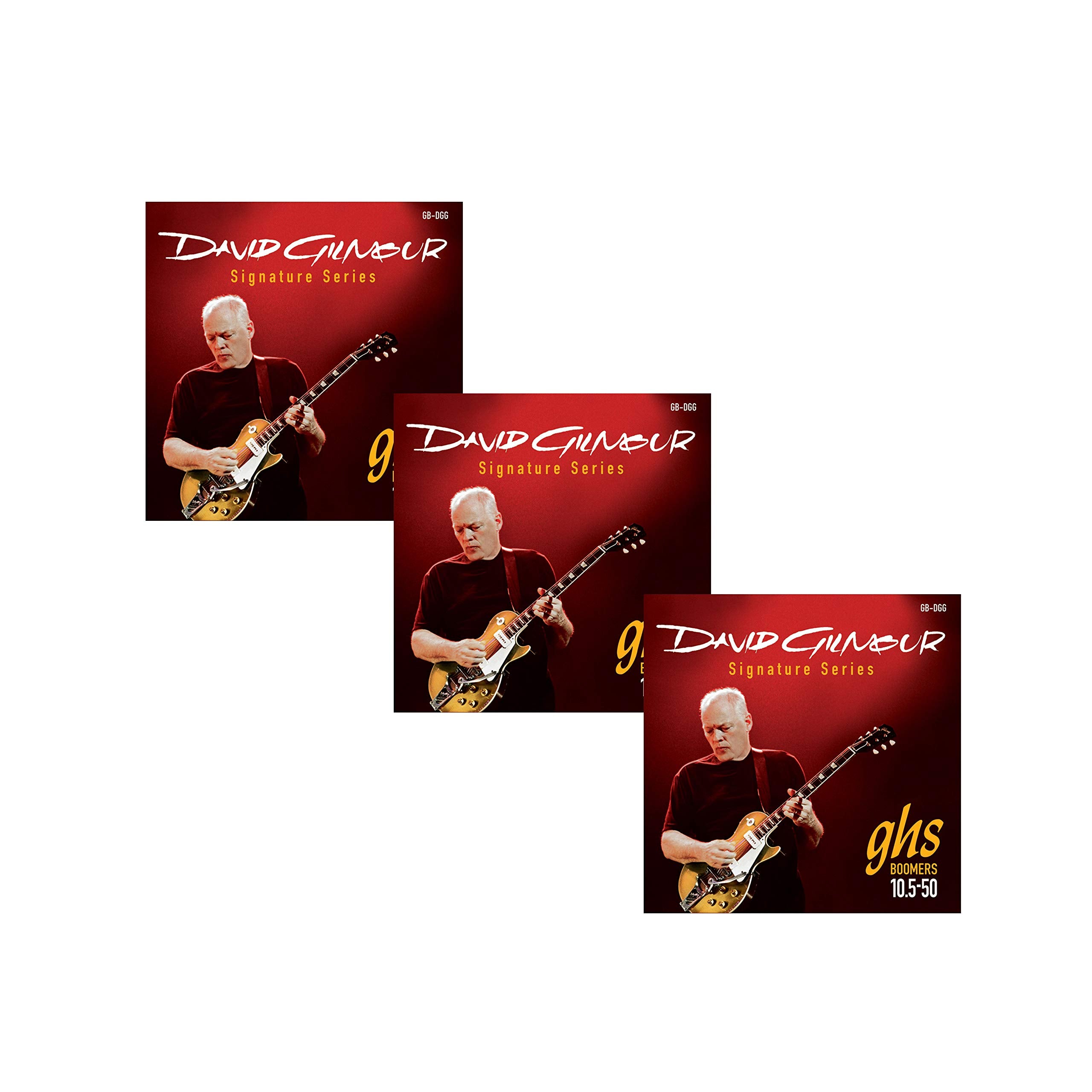 Ghs Strings Gb Dgg David Gilmour Signature Series, Nickel Plated Electric Guitar Strings (.010 1/2 .050), 3 Sets Of Gb Dgg