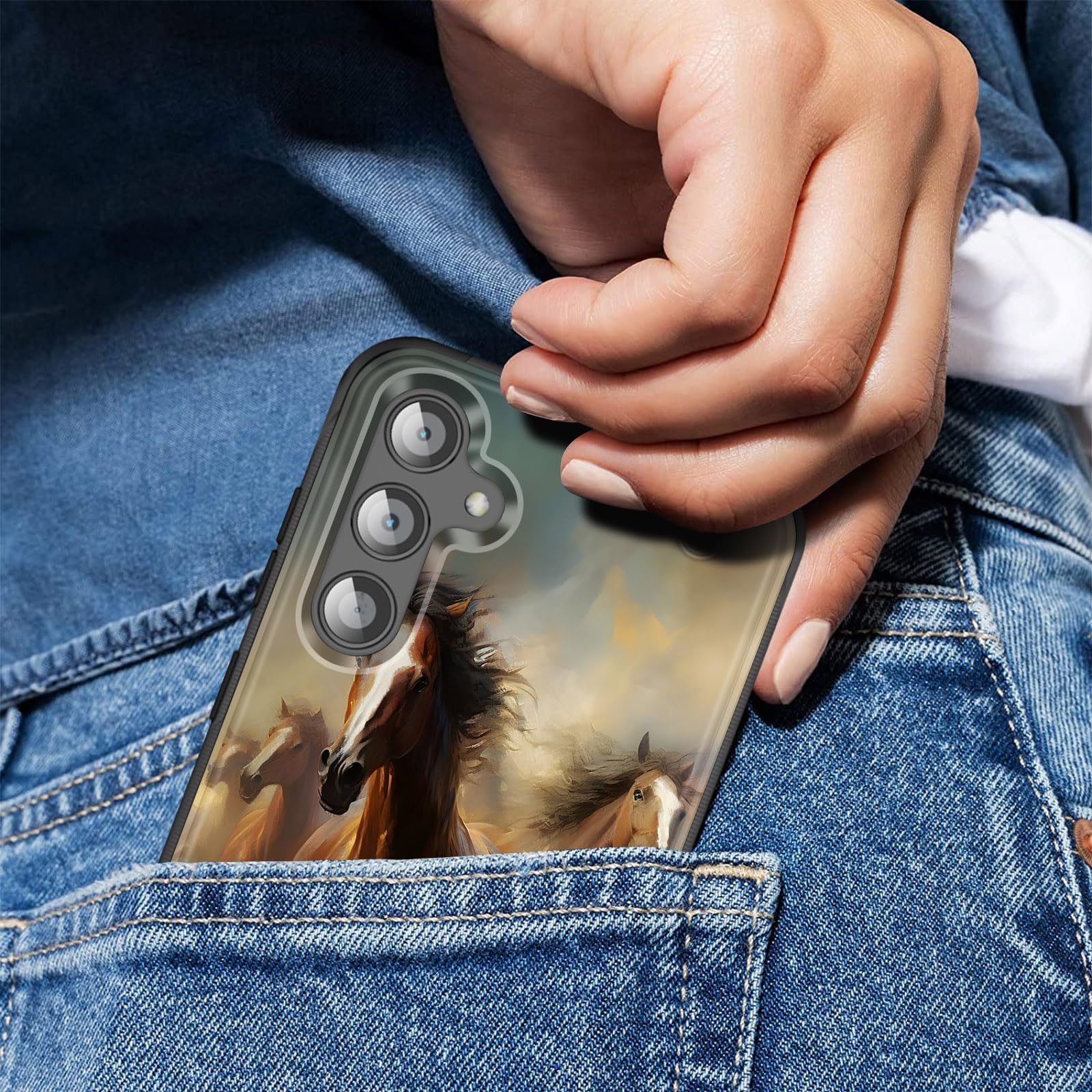 Efgwsder For Galaxy S25 Case With Kickstand,Dual Layer Hybrid Hard Pc & Soft Silicone Rugged Shockproof Protective Phone Case Fo