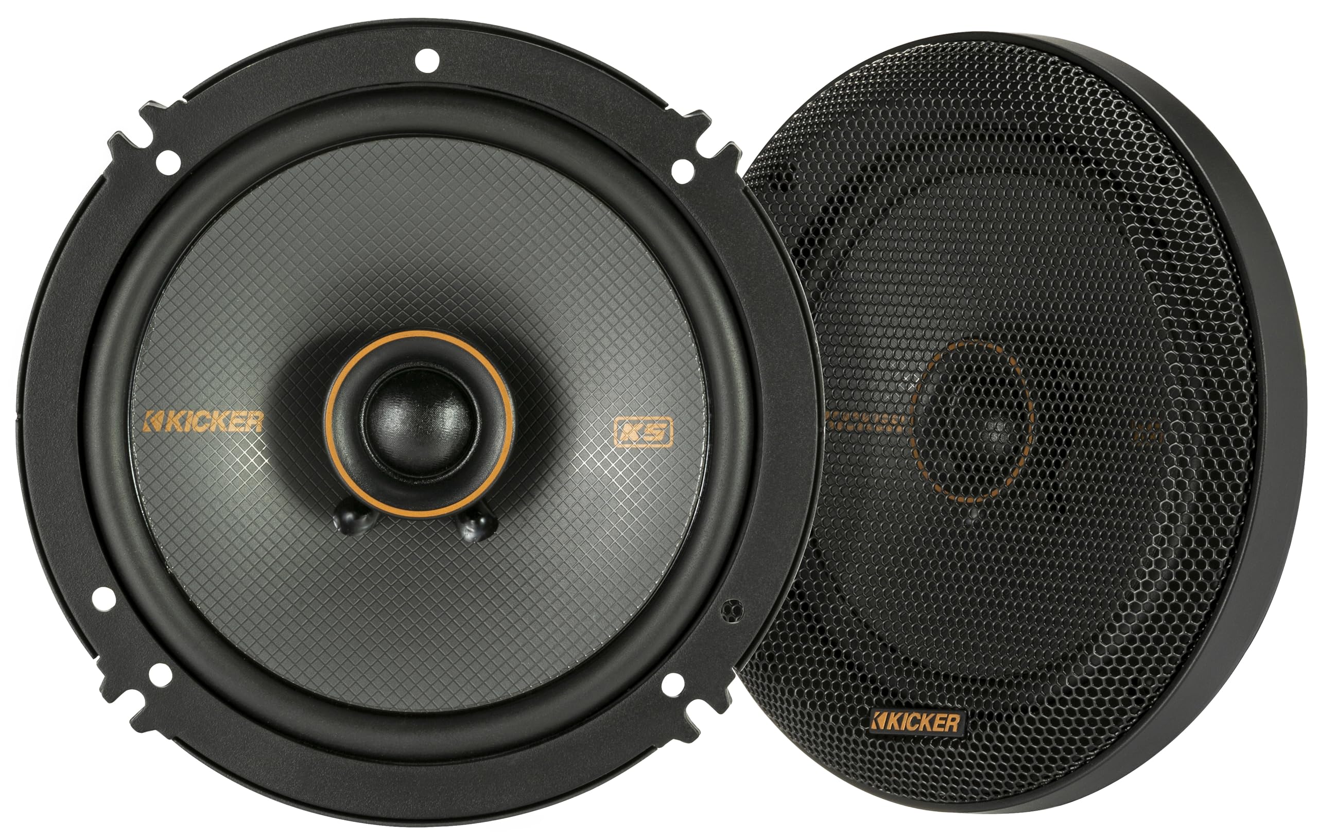 Kicker 51Ksc6504 Coaxial Speaker System, 2 Way Design, One (1) Pair, 6.5'' (160Mm) Polypropylene Woofer/Midrange, 3/4'' (20Mm) S