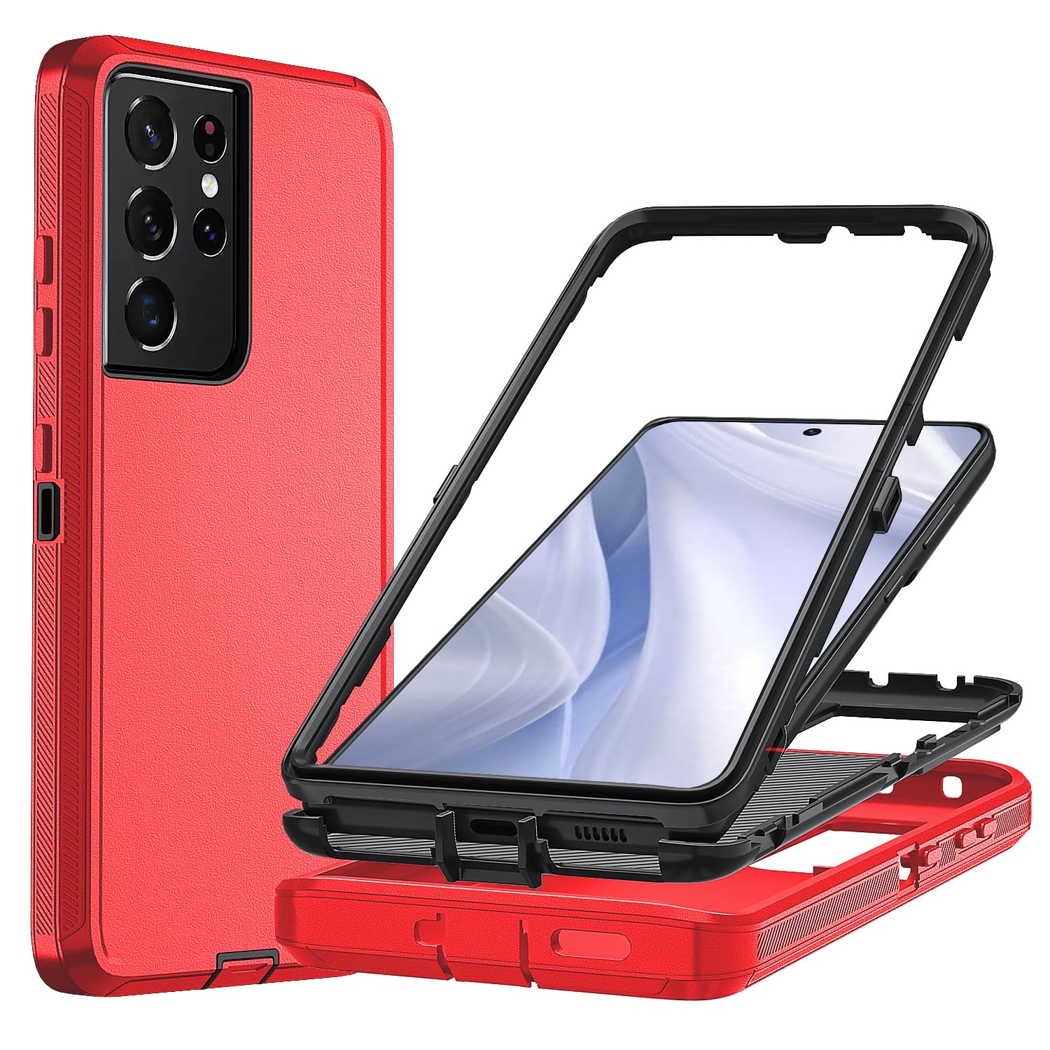 Ylzhe for Phone Case S21 Ultra,[No Screen Protector] 3 Layer Durable Case for Samsung Galaxy S21 Ultra,Military Grade Drop Prote