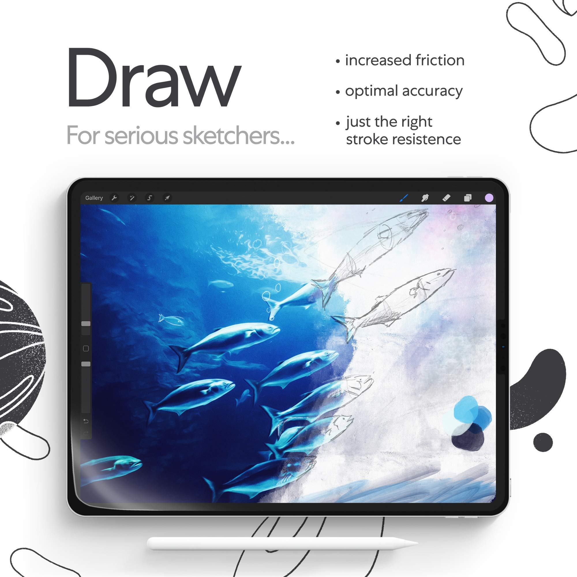 Paperlike 2.0 (2 Pieces) For Ipad 10.2'' (2019/20/21)   Screen Protector For Drawing, Writing, And Note Taking Like On Paper